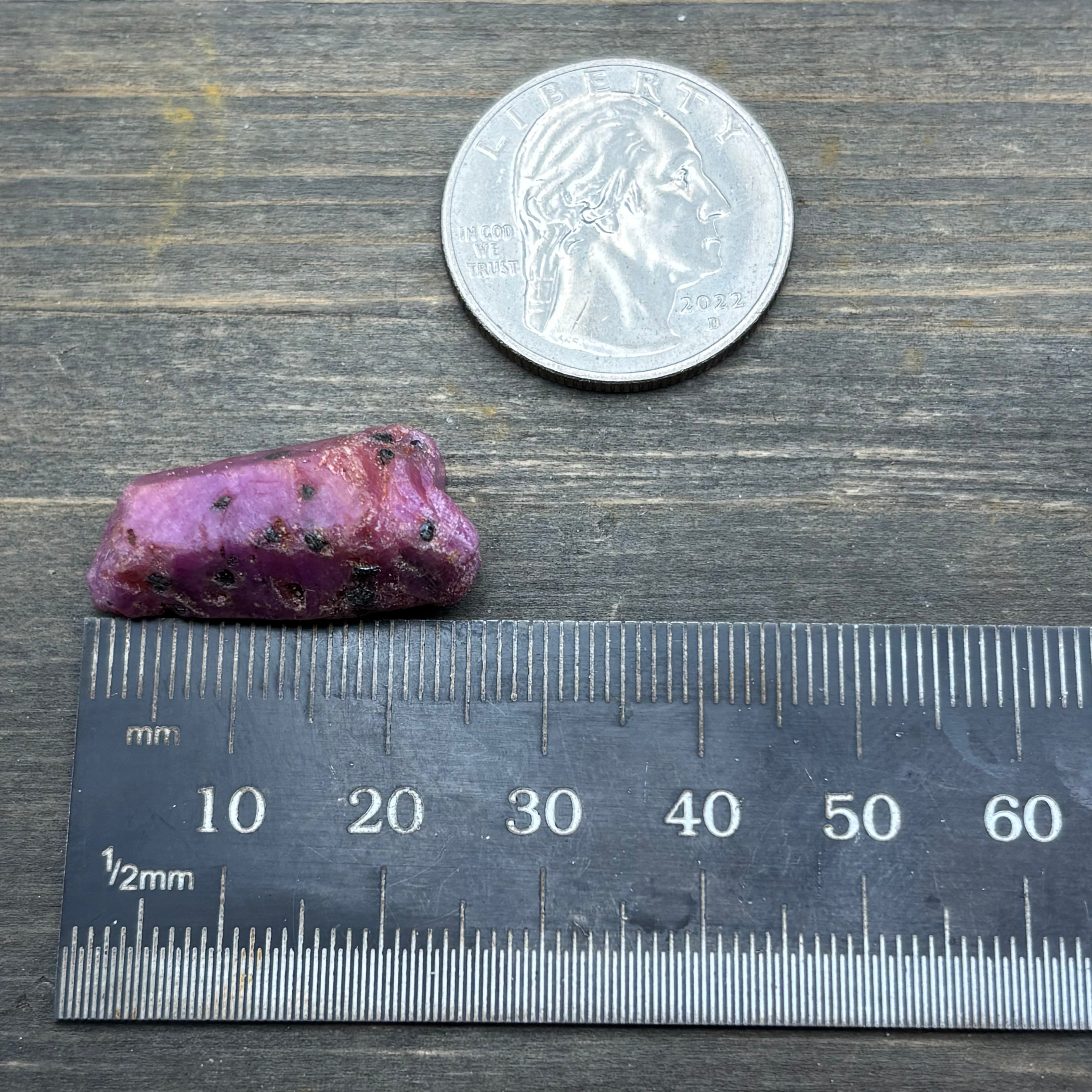Natural Fluorescent Ruby Crystal - 127