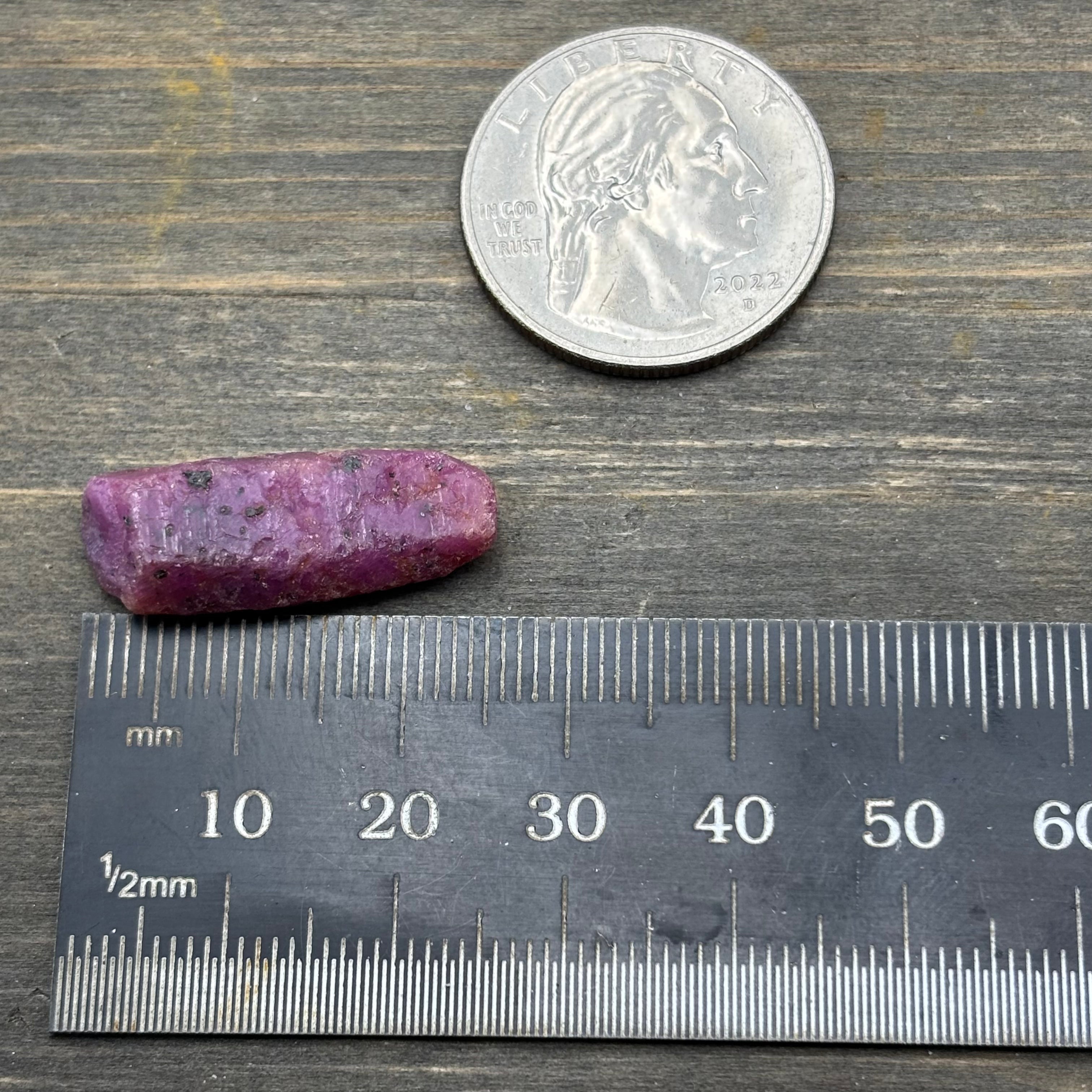 Natural Fluorescent Ruby Crystal - 128