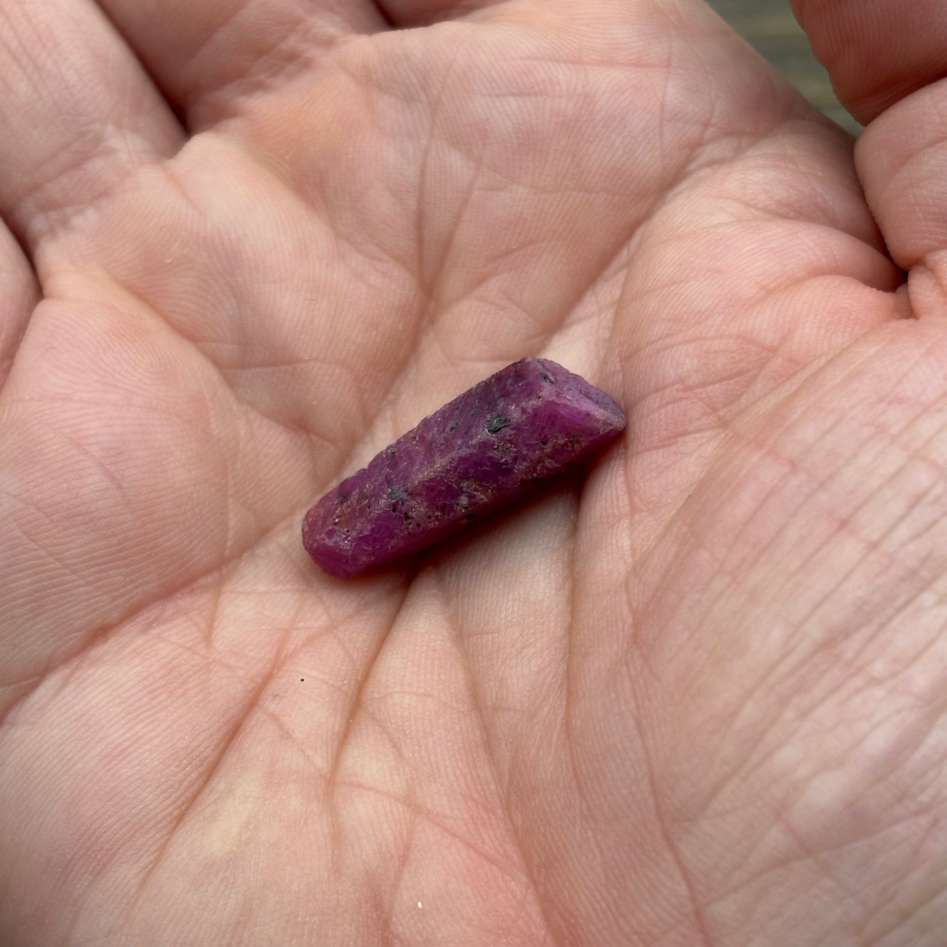 Natural Fluorescent Ruby Crystal - 128