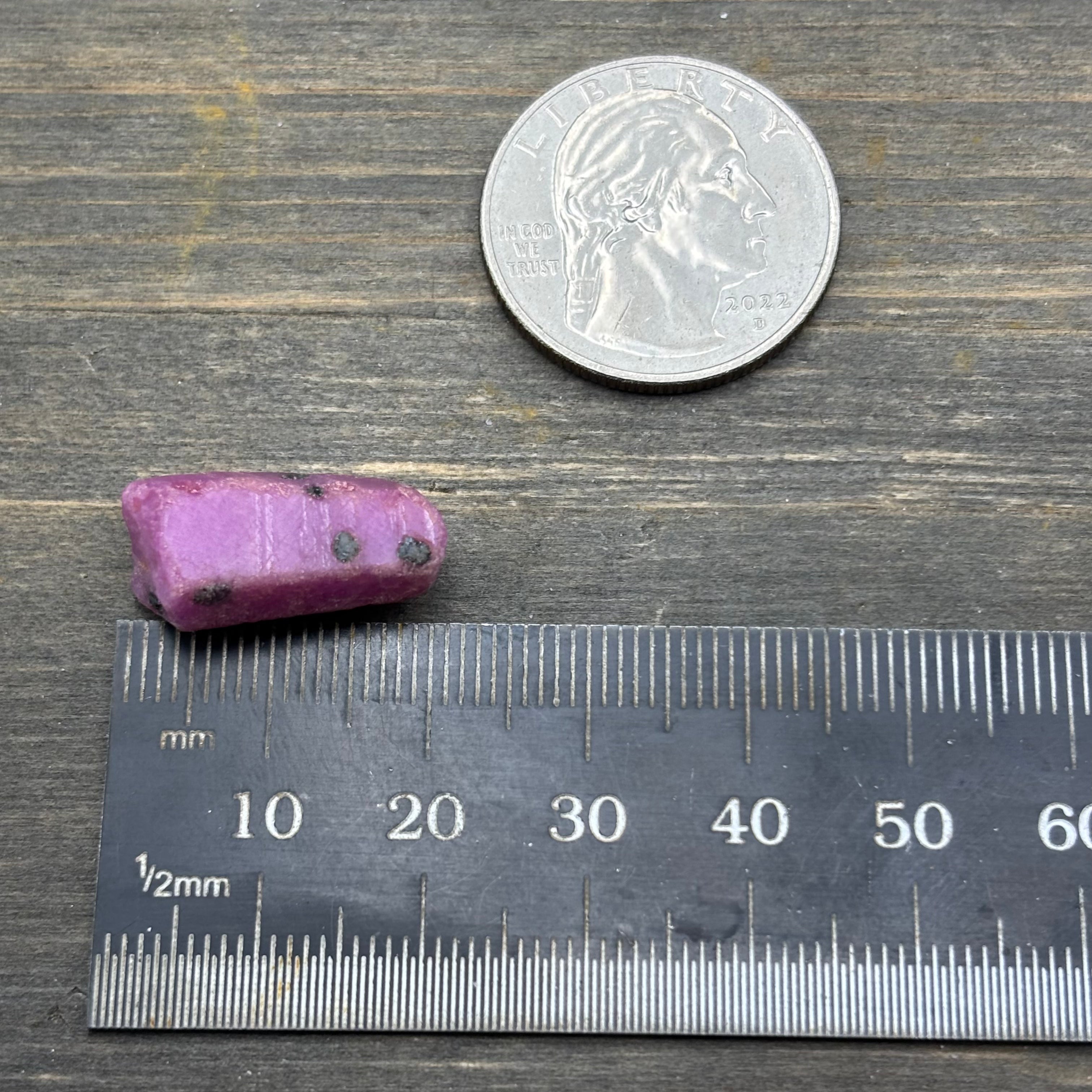 Natural Fluorescent Ruby Crystal - 130
