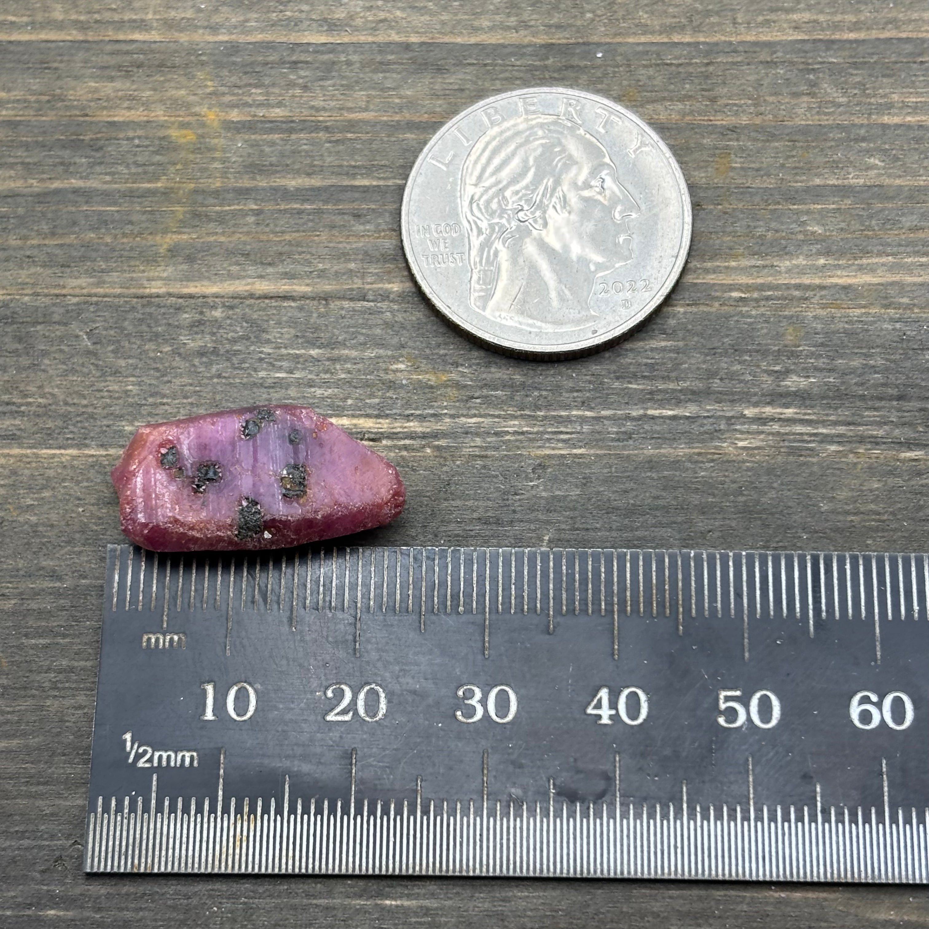 Natural Fluorescent Ruby Crystal - 135