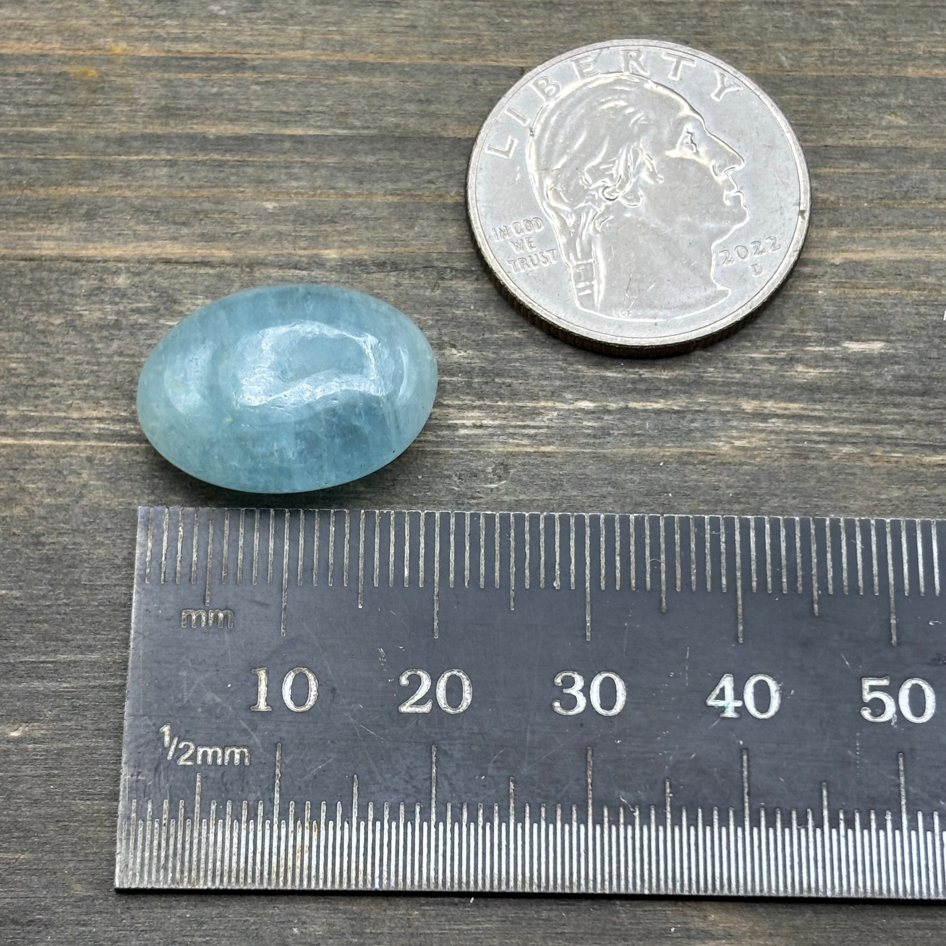 Aquamarine Magic Oval - 049