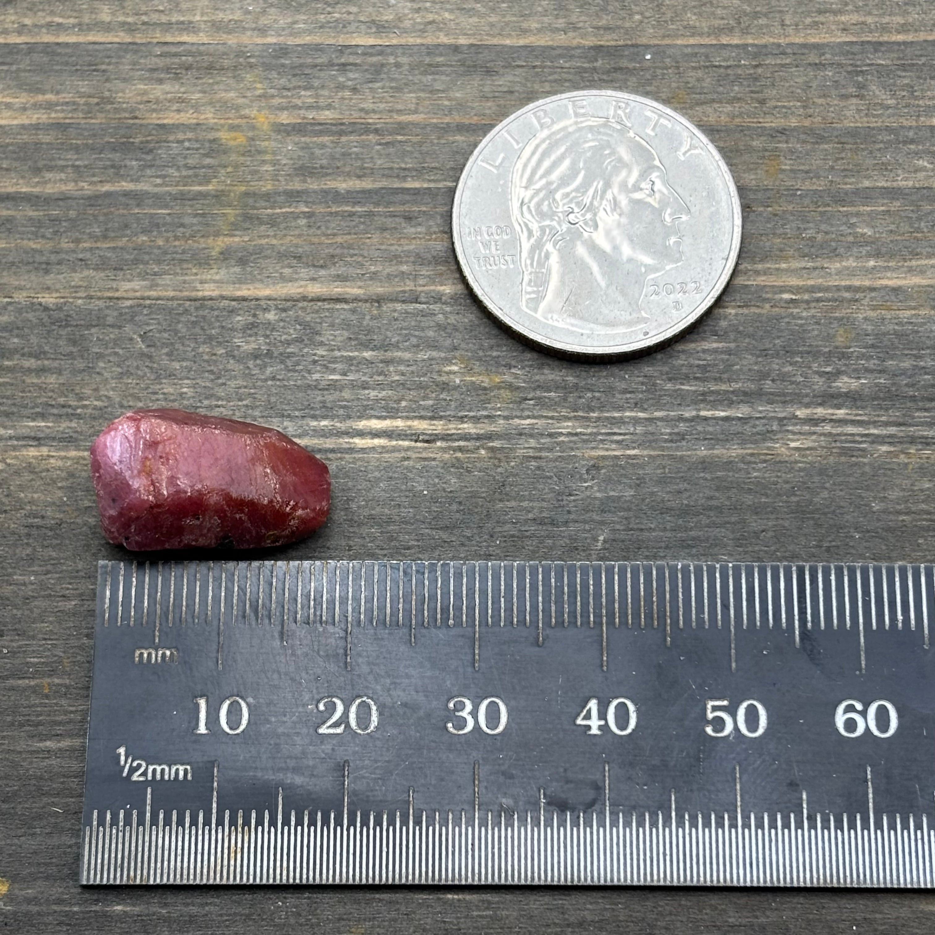 Natural Fluorescent Ruby Crystal - 140