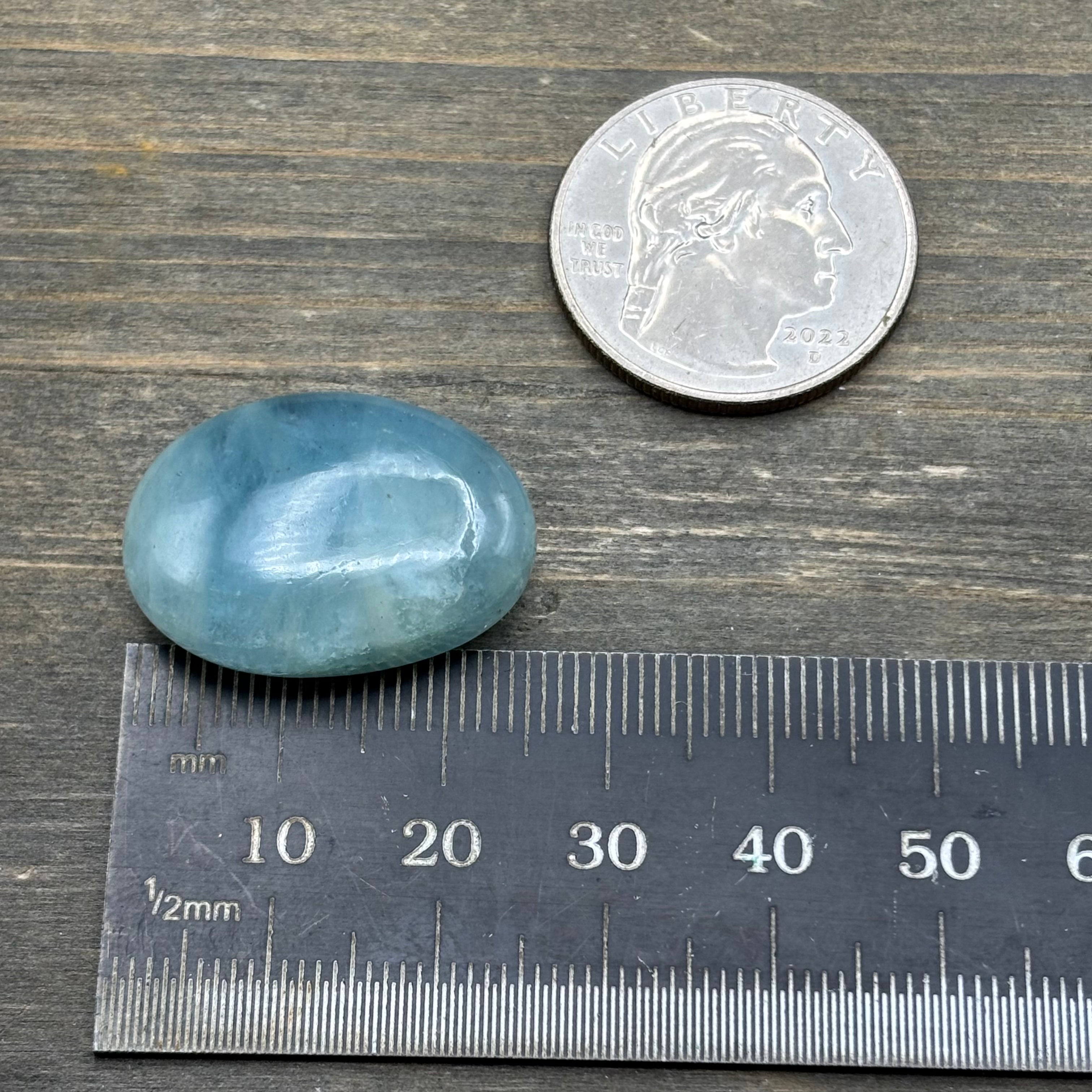 Aquamarine Magic Oval - 057