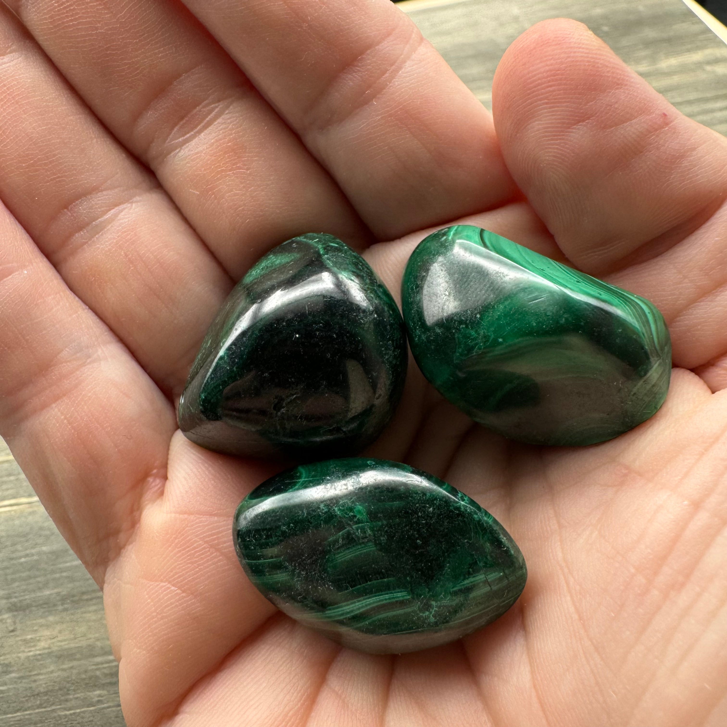 Malachite, Polished, Kit of 3