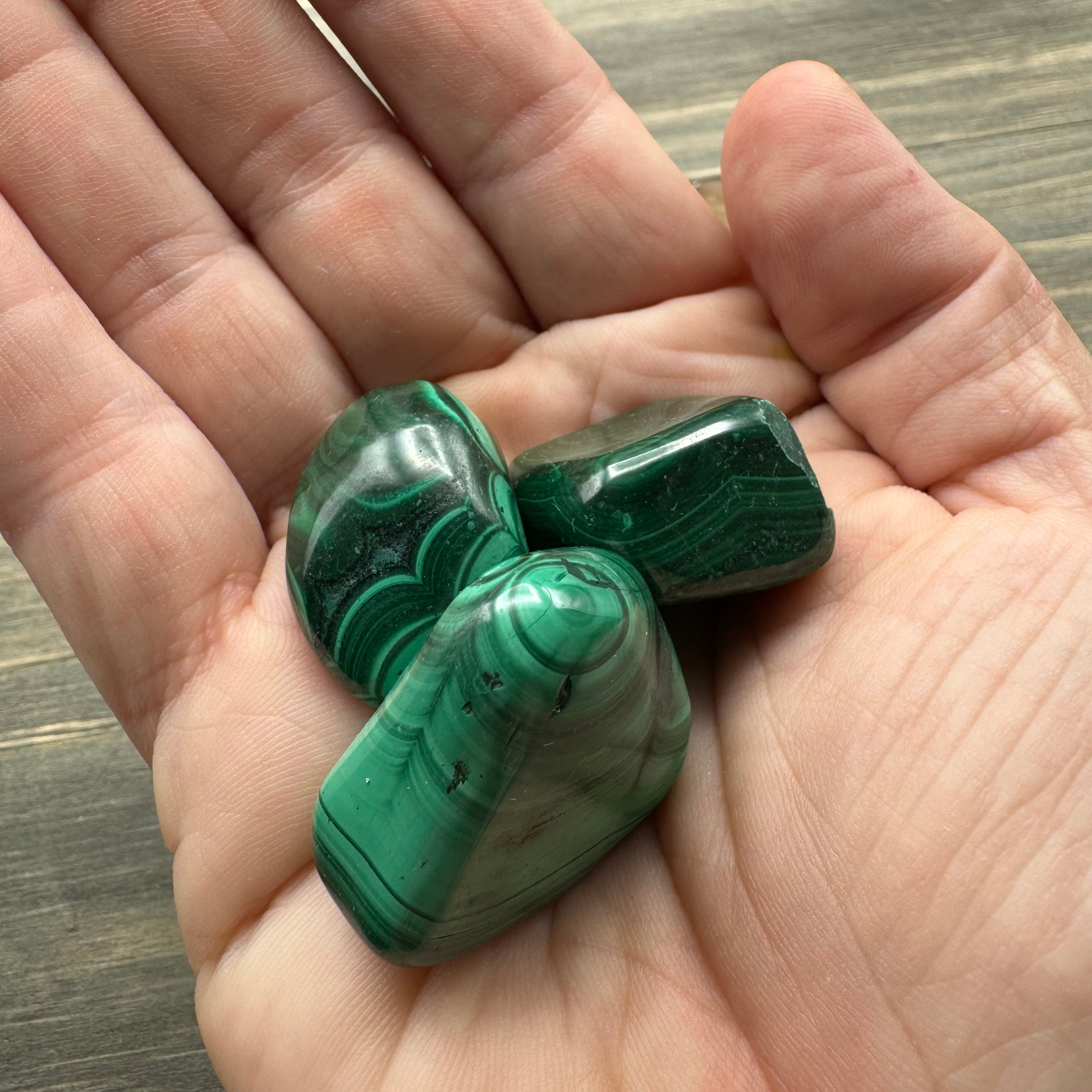 Malachite, Polished, Kit of 3