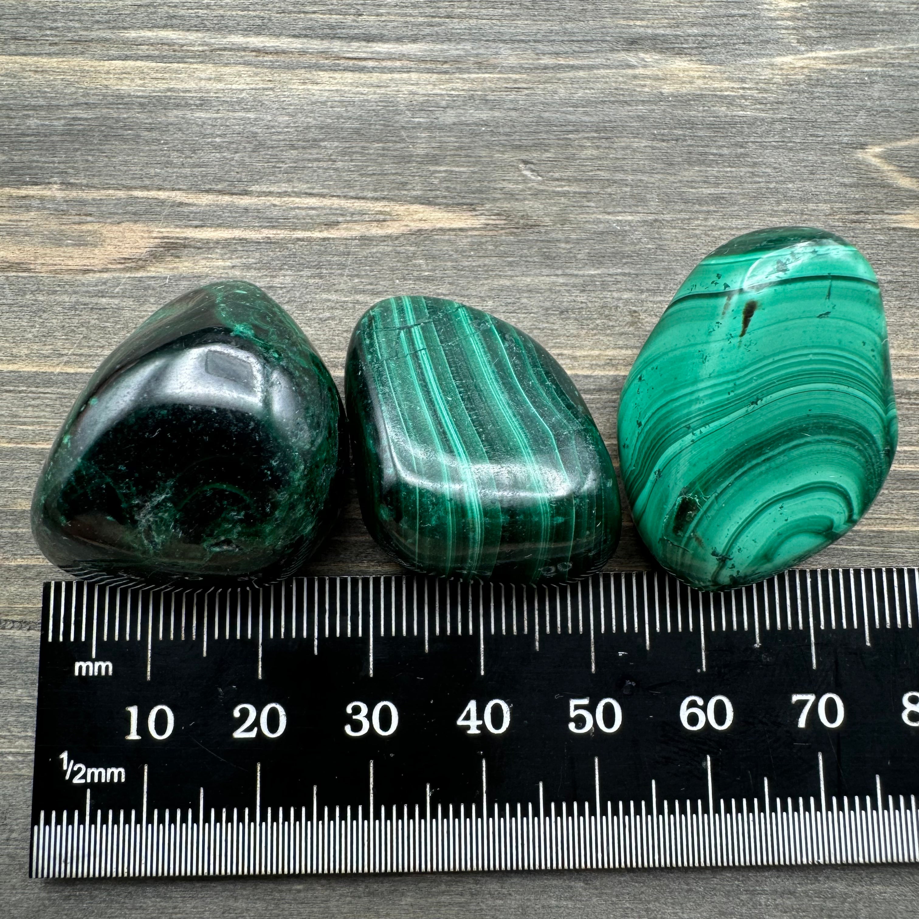 Malachite, Polished, Kit of 3