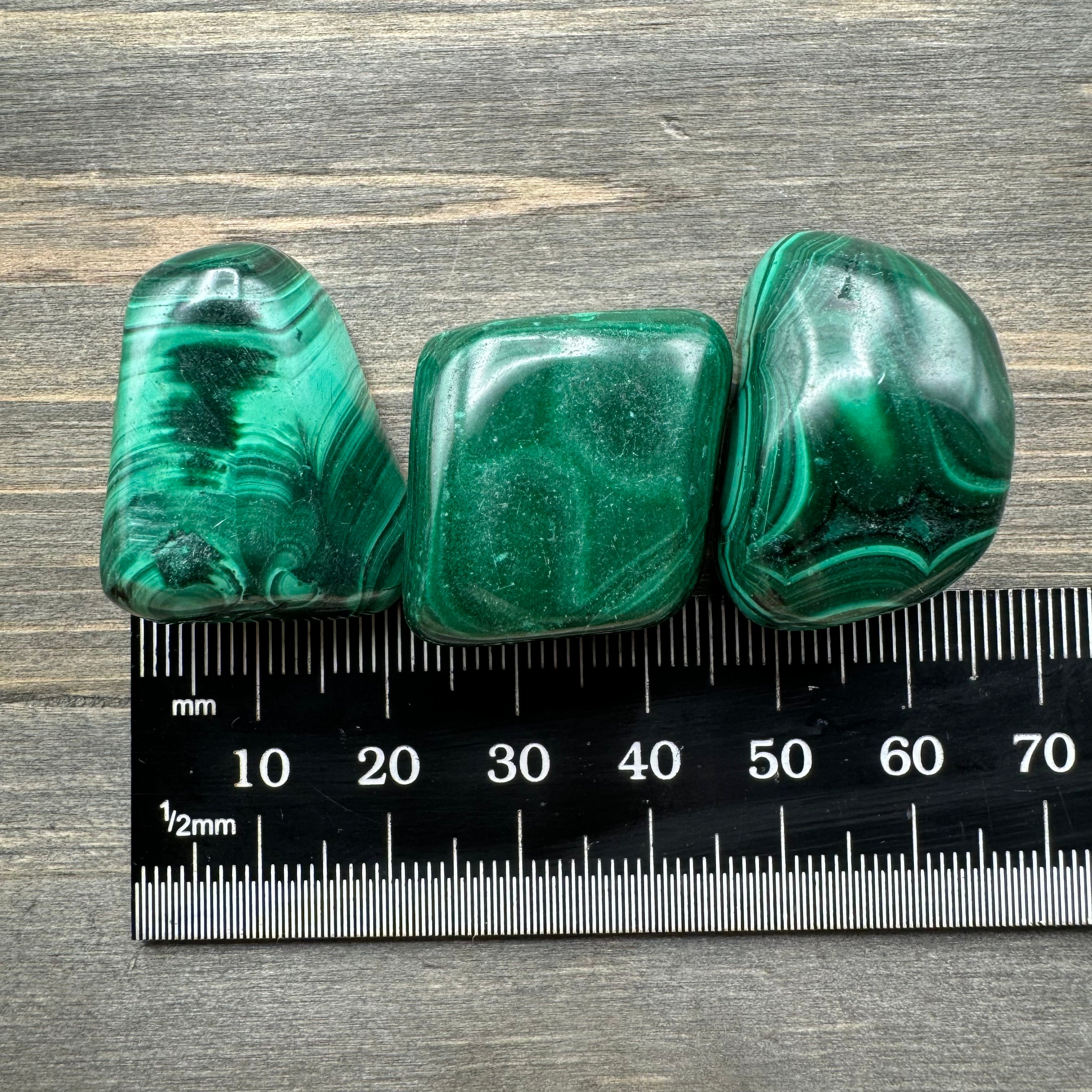 Malachite, Polished, Kit of 3