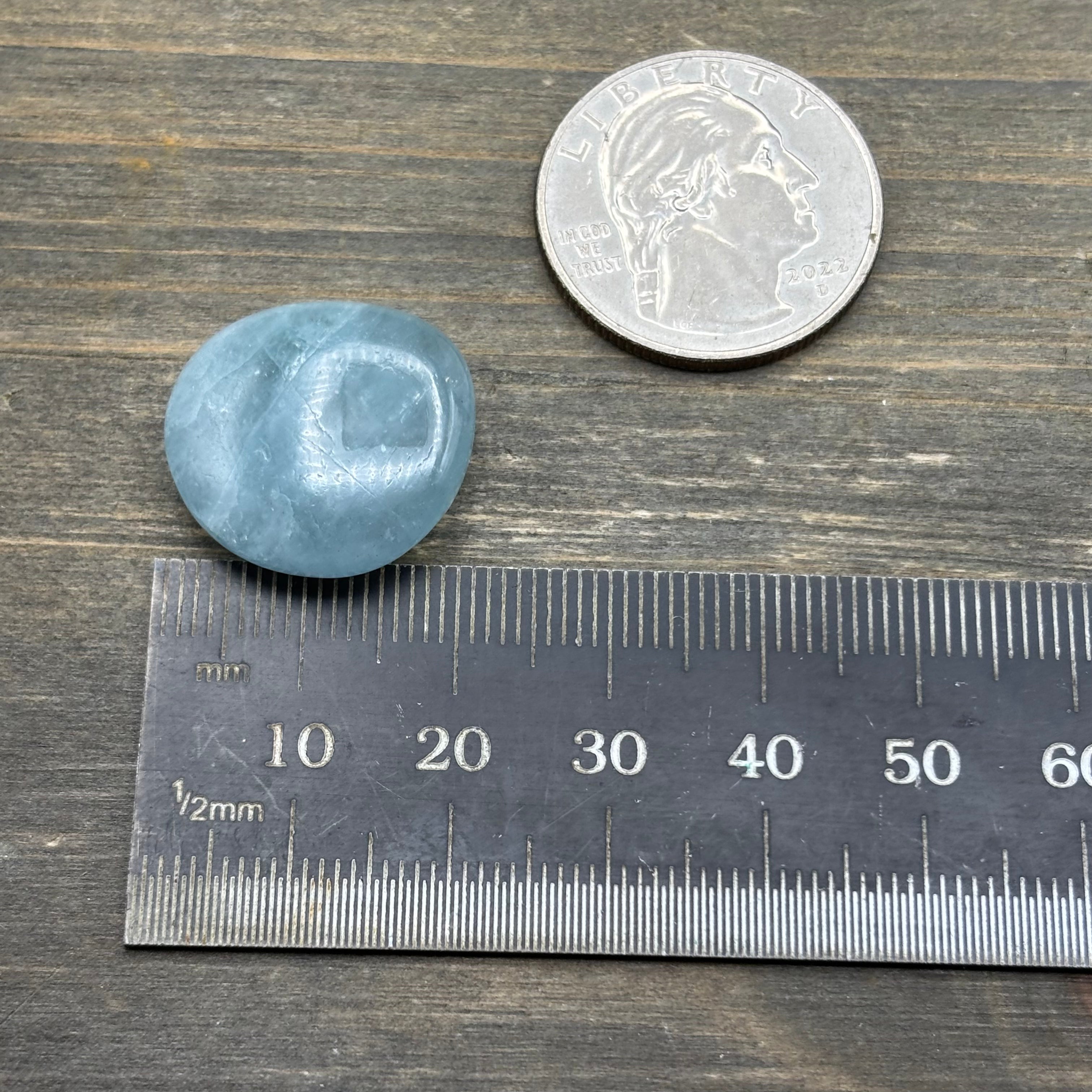 Aquamarine Magic Oval - 076