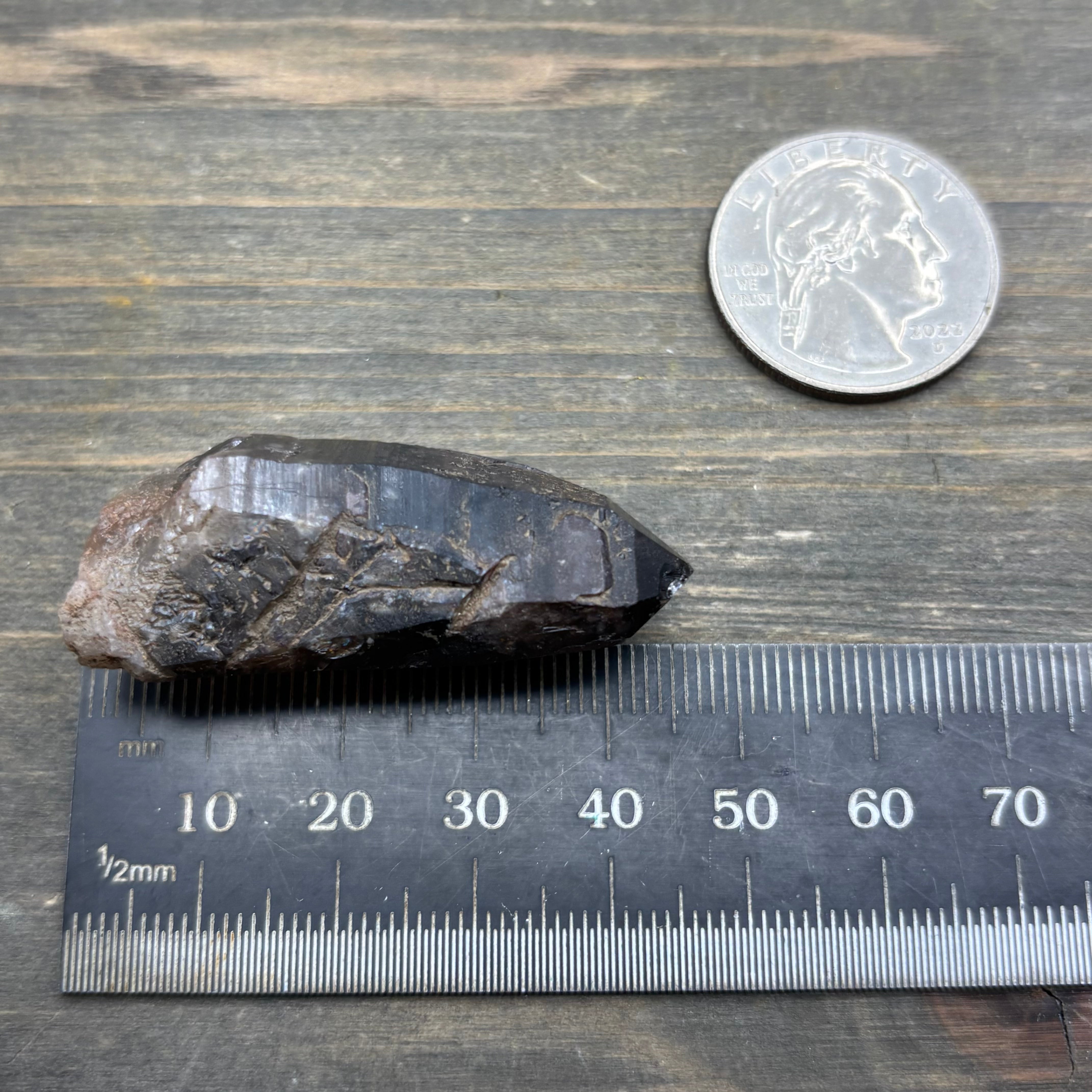 Dark Smoky Quartz Whole Crystal - 017