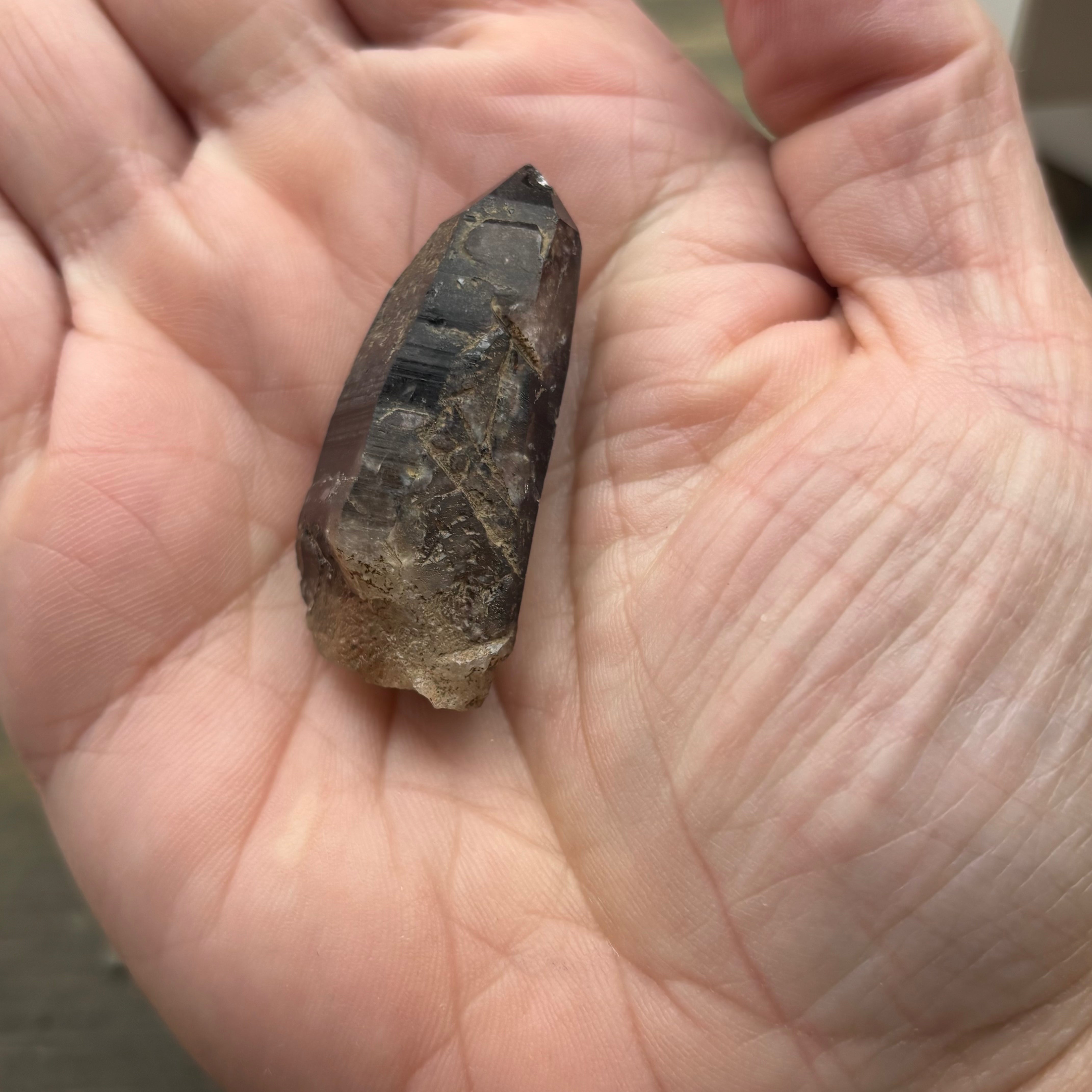 Dark Smoky Quartz Whole Crystal - 017