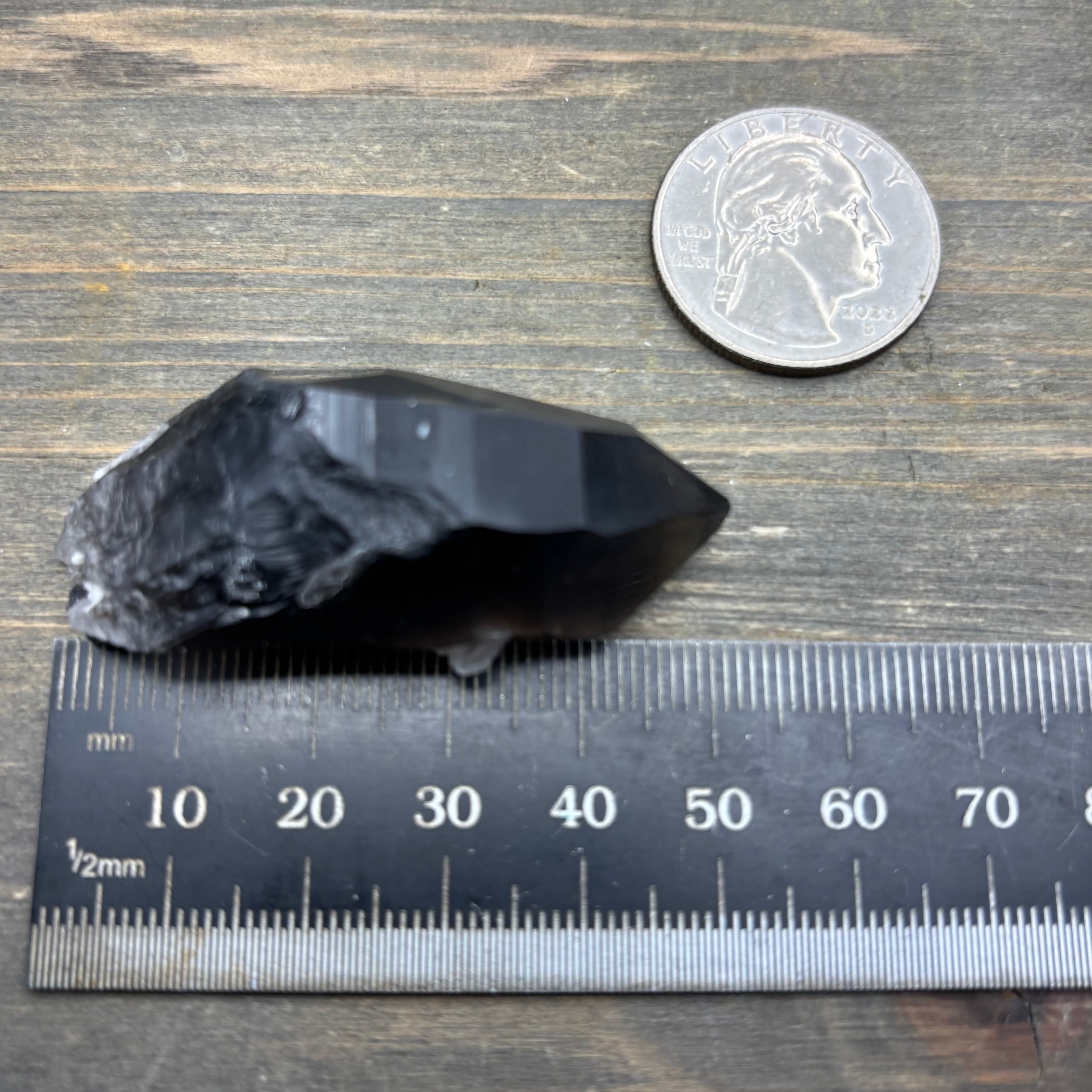 Dark Smoky Quartz Whole Crystal - 021