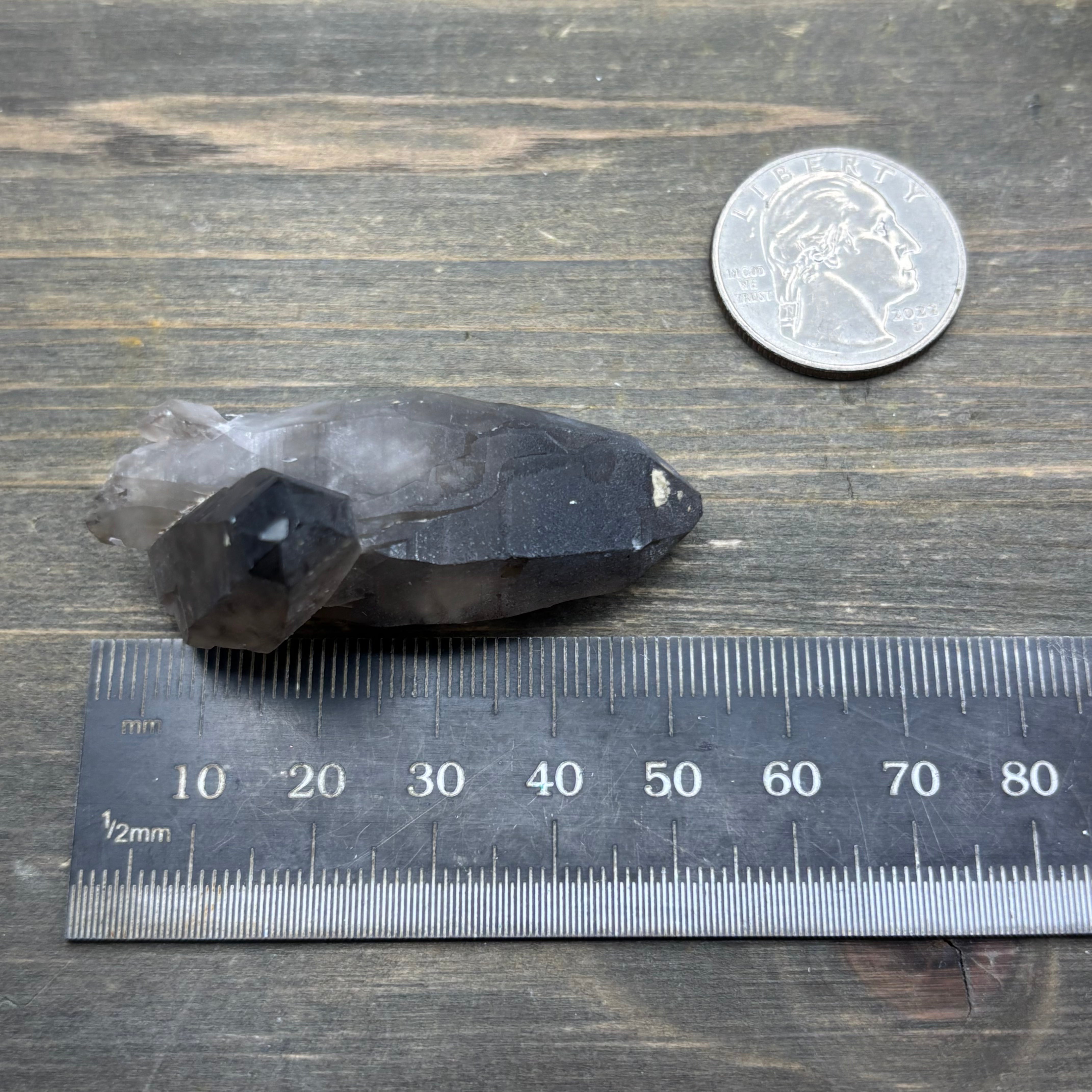 Dark Smoky Quartz Whole Crystal - 023