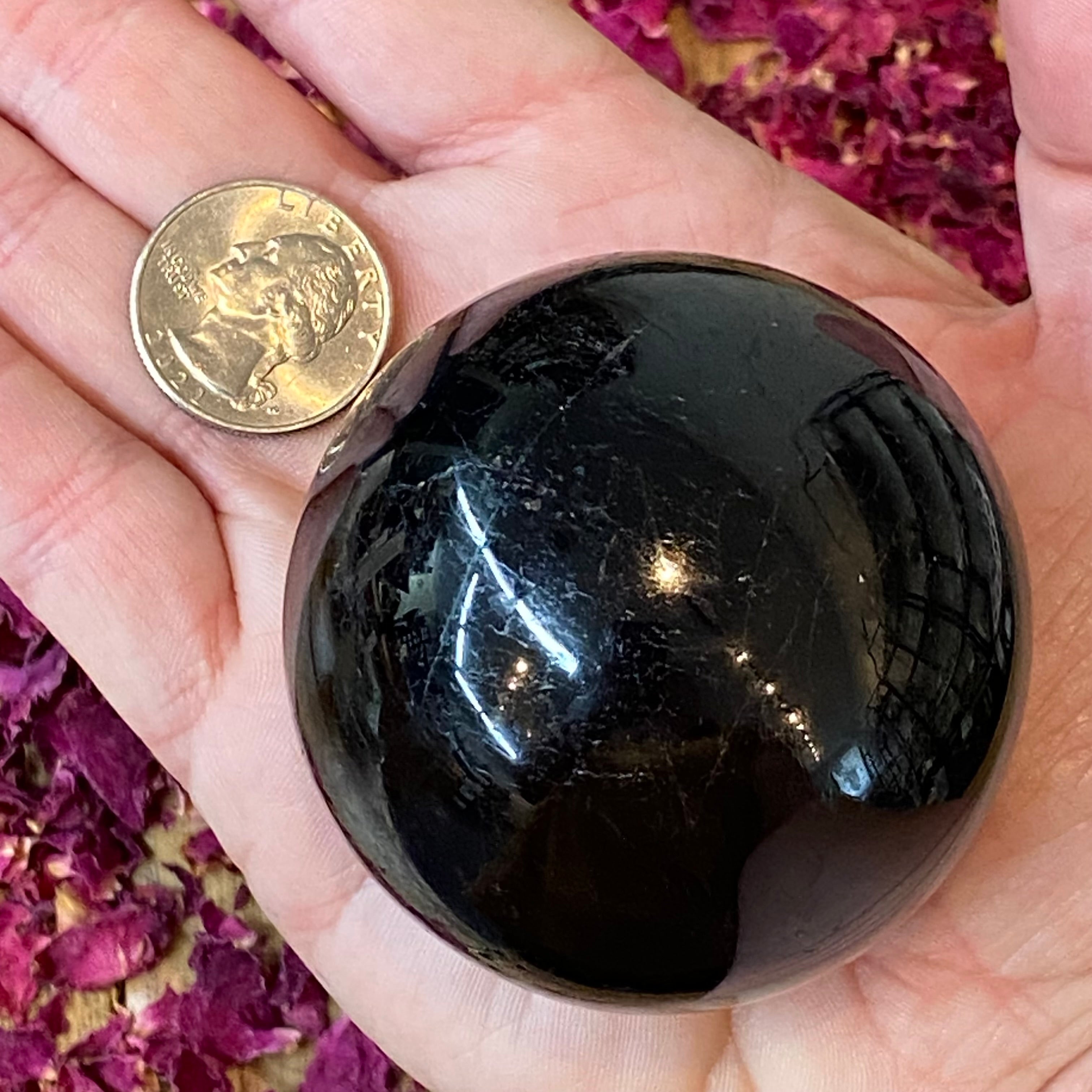 Black Tourmaline Sphere - 007