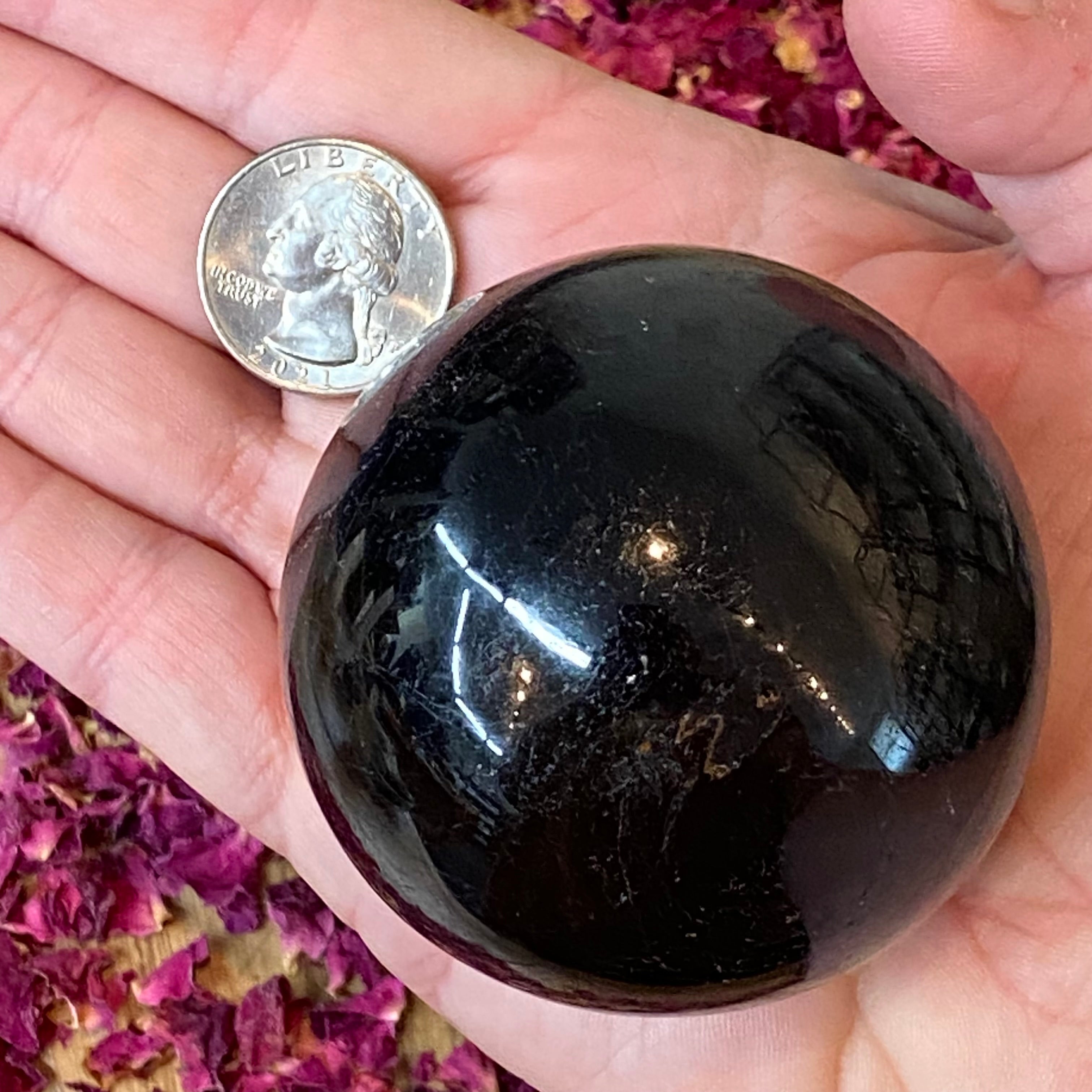 Black Tourmaline Sphere - 008
