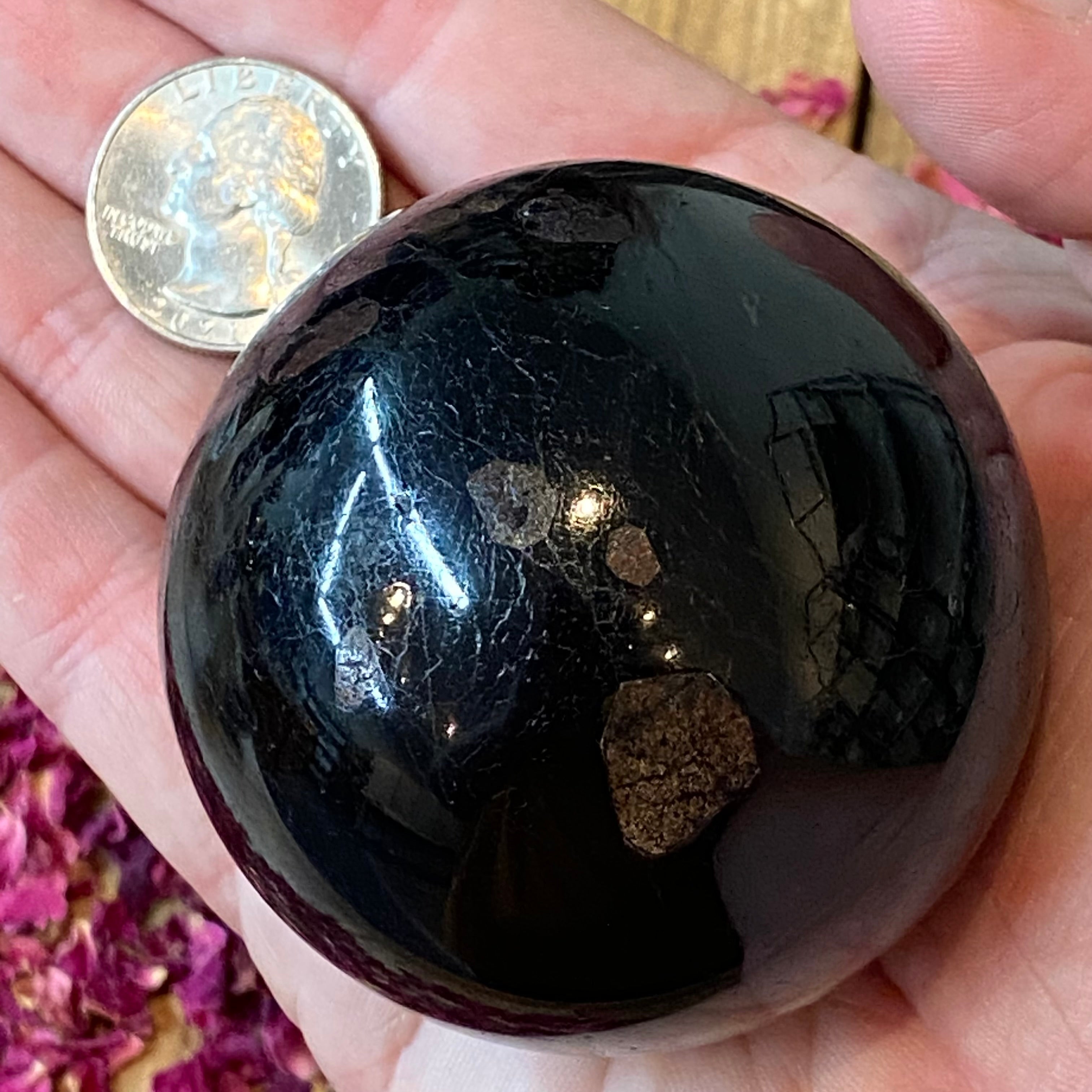 Black Tourmaline Sphere - 012
