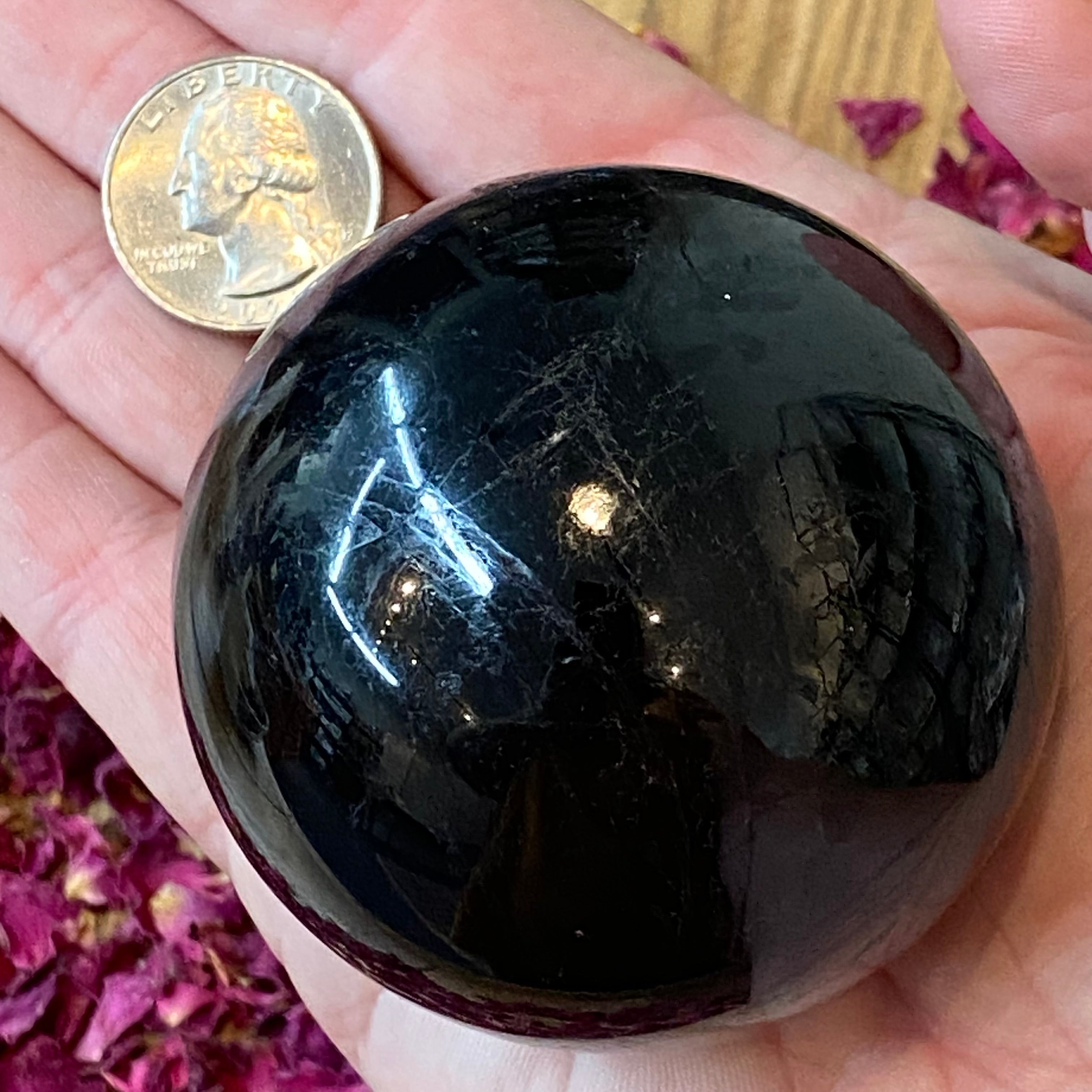 Black Tourmaline Sphere - 013