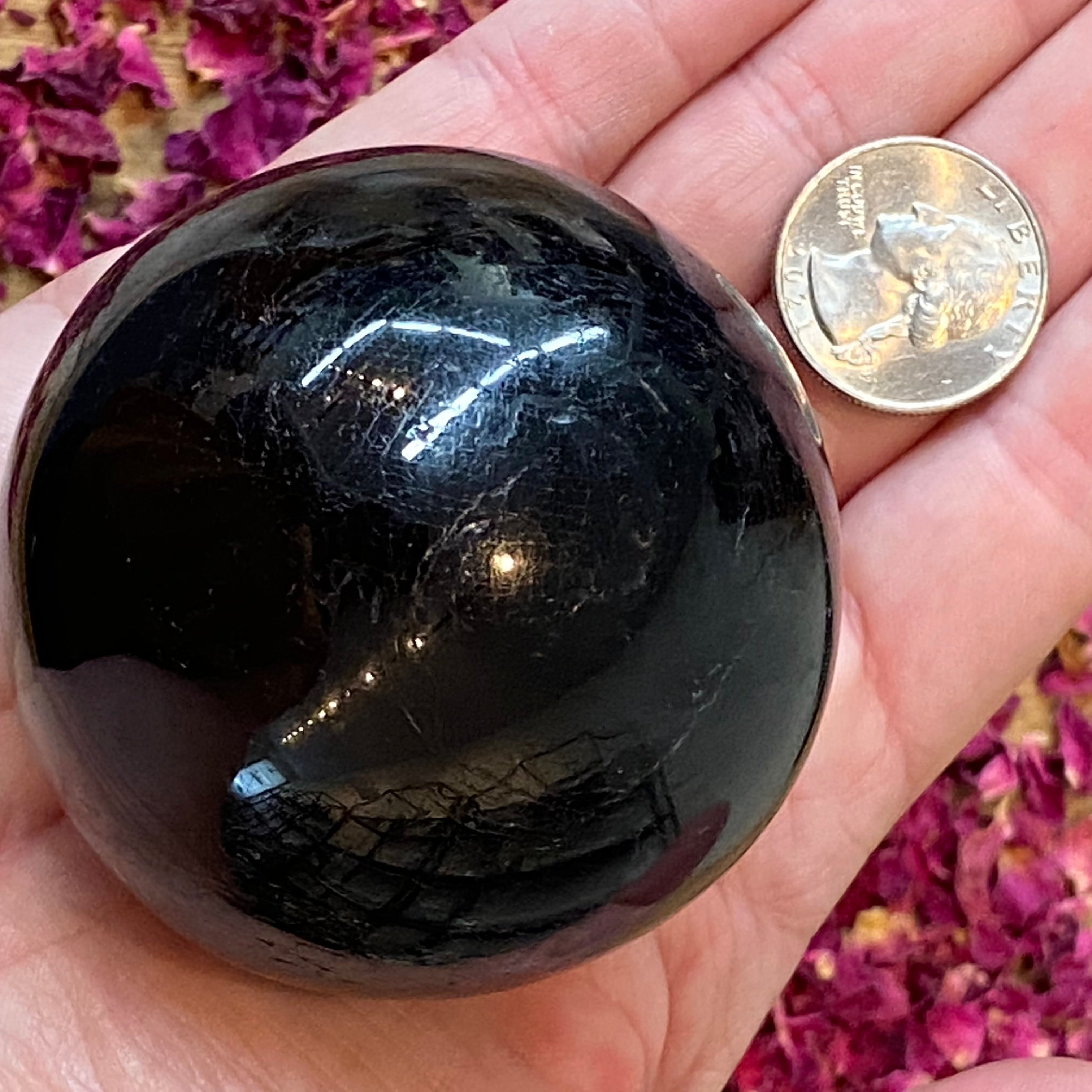 Black Tourmaline Sphere - 016