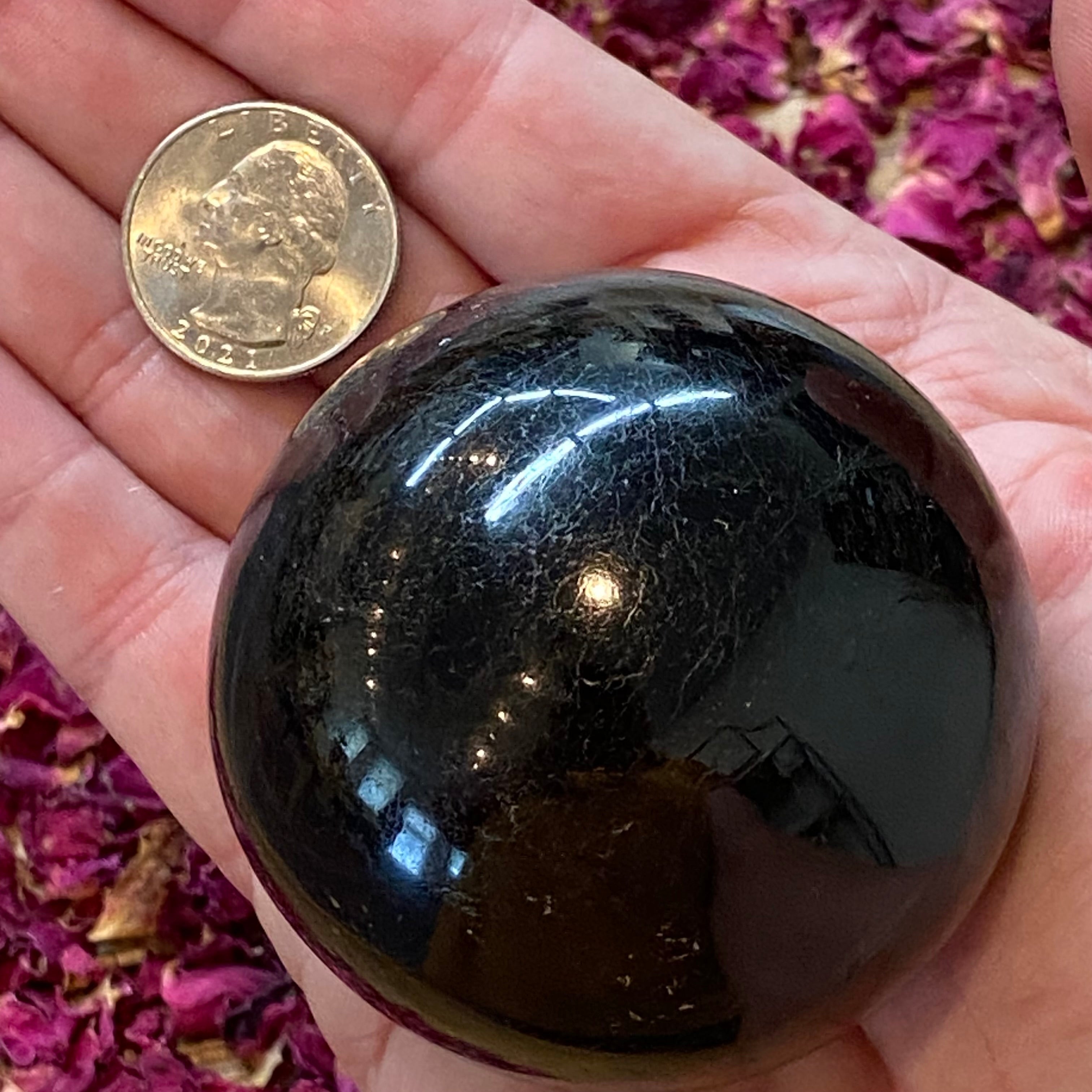 Black Tourmaline Sphere - 017