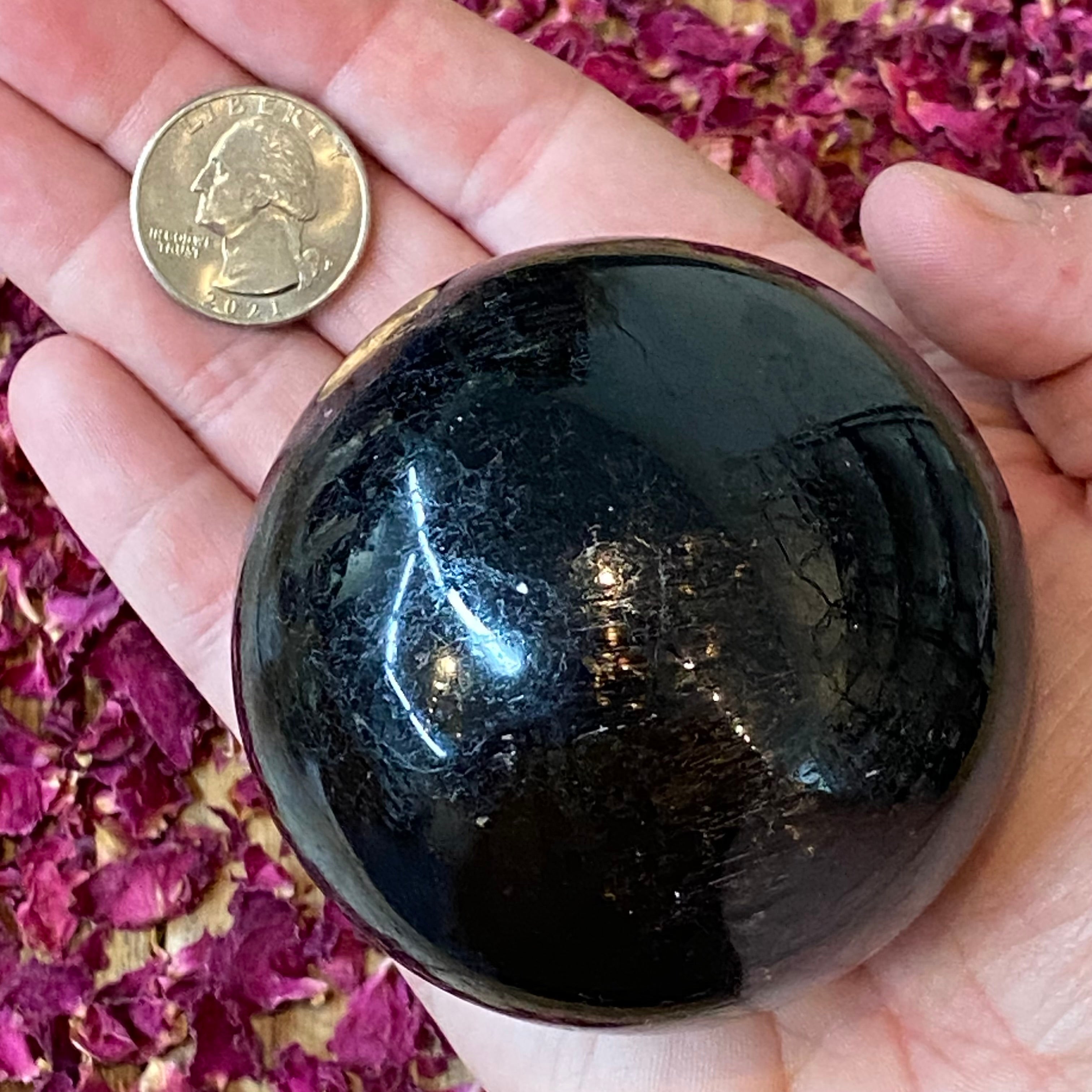 Black Tourmaline Sphere - 021