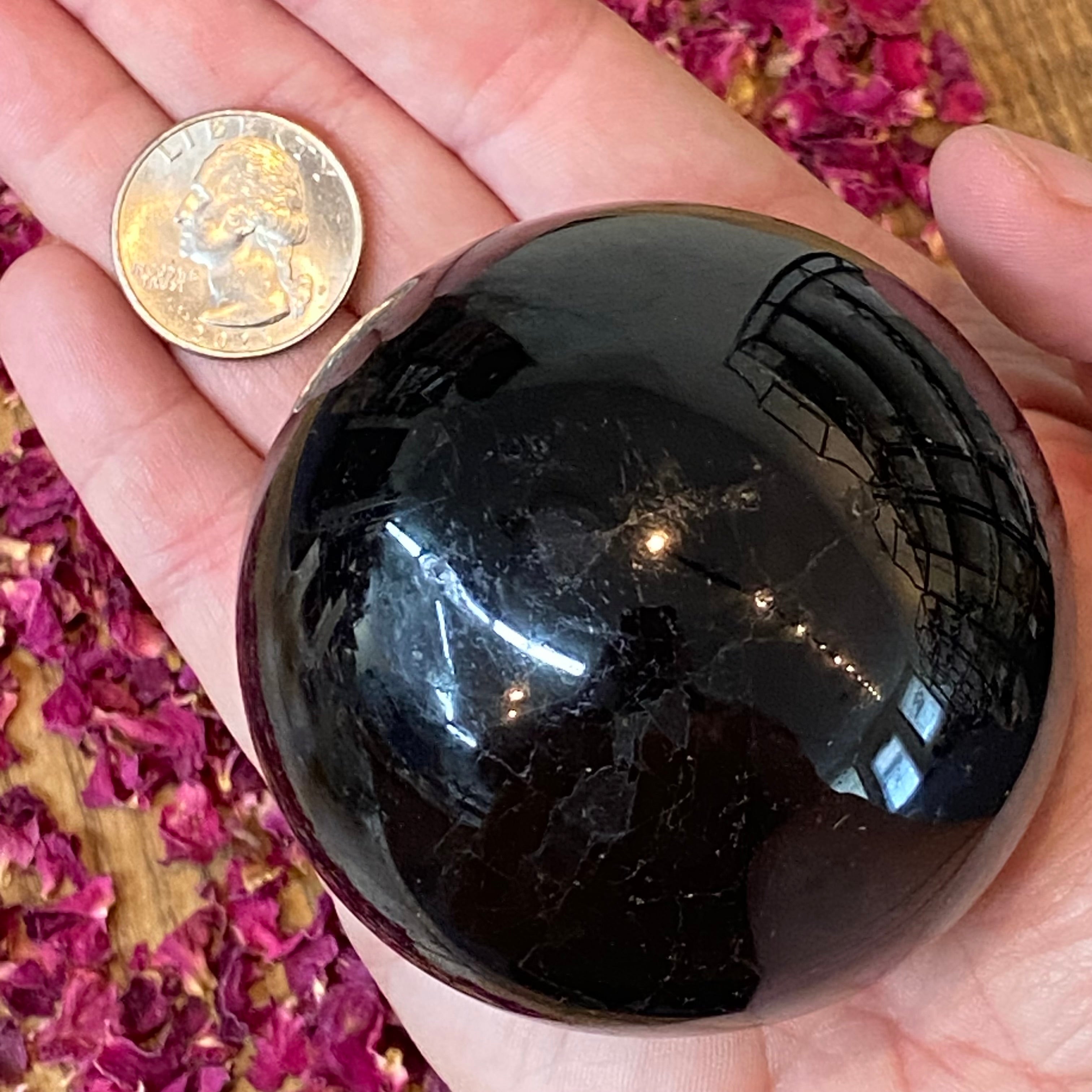 Black Tourmaline Sphere - 022