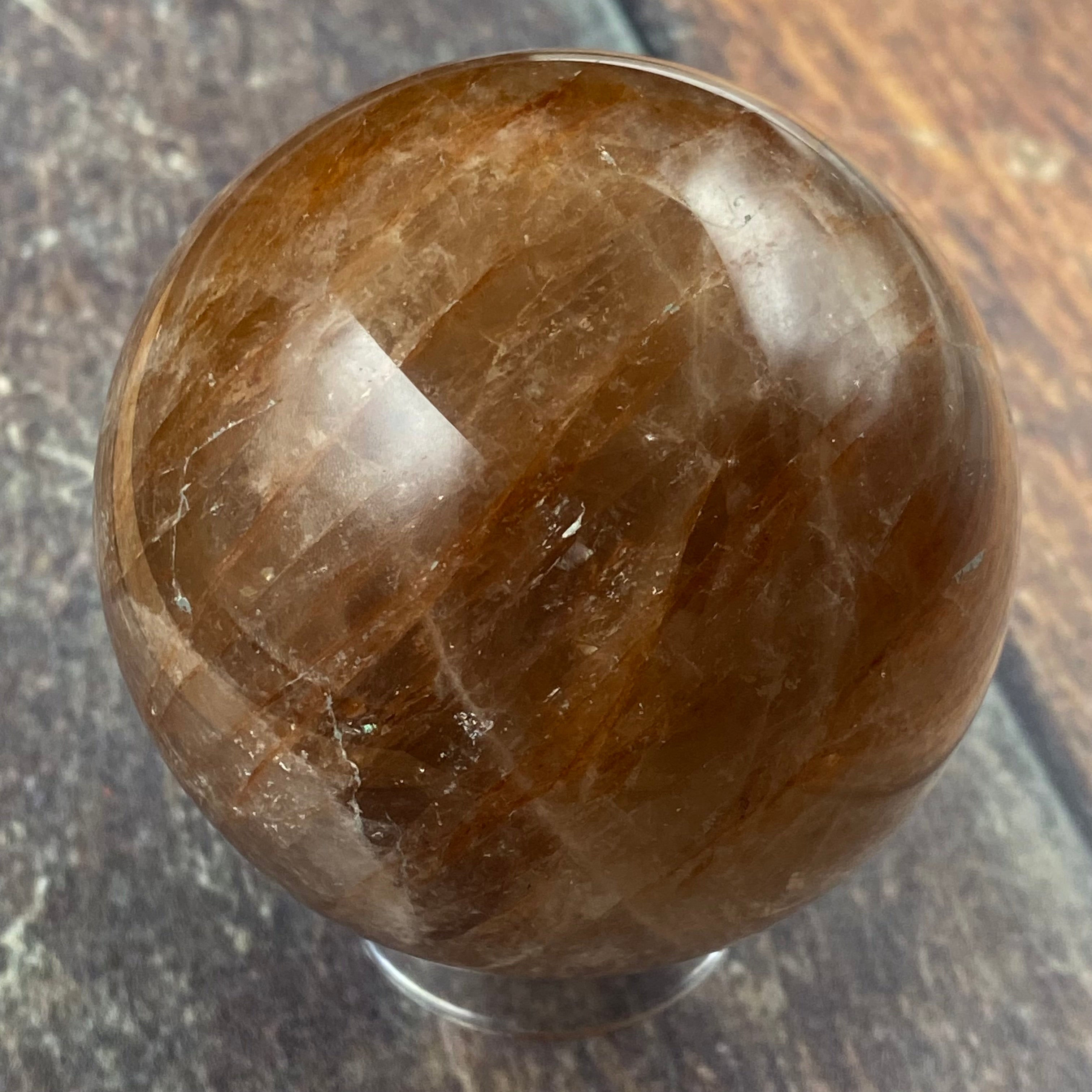 Hematoid Rose Quartz Sphere - 002