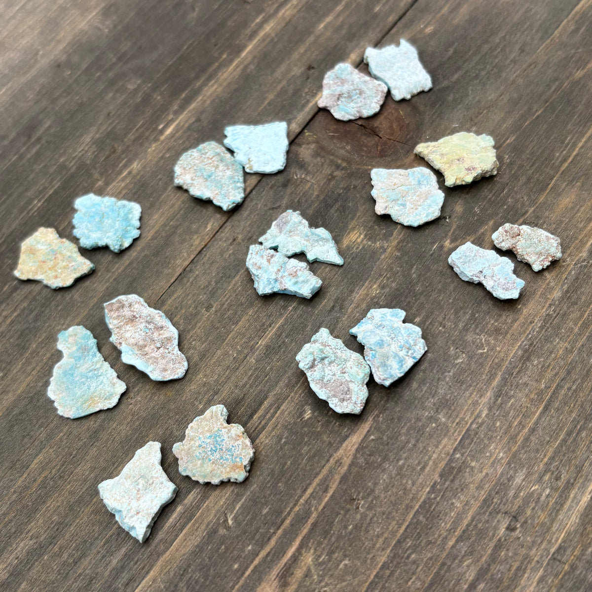 Turqoise Color Solid Natural Turquoise Pair | Clarity Crystal Shop