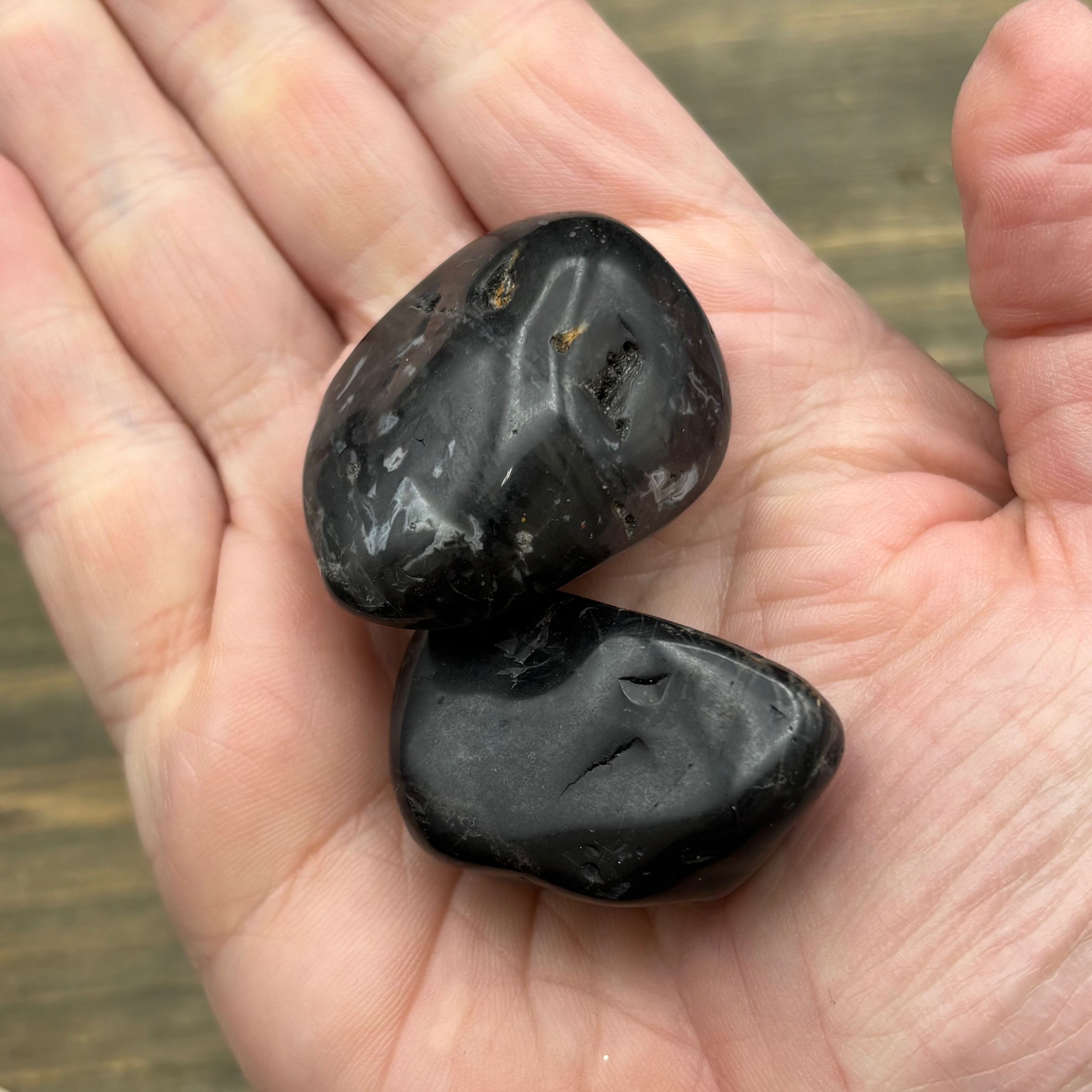 Natural Black Onyx Pair