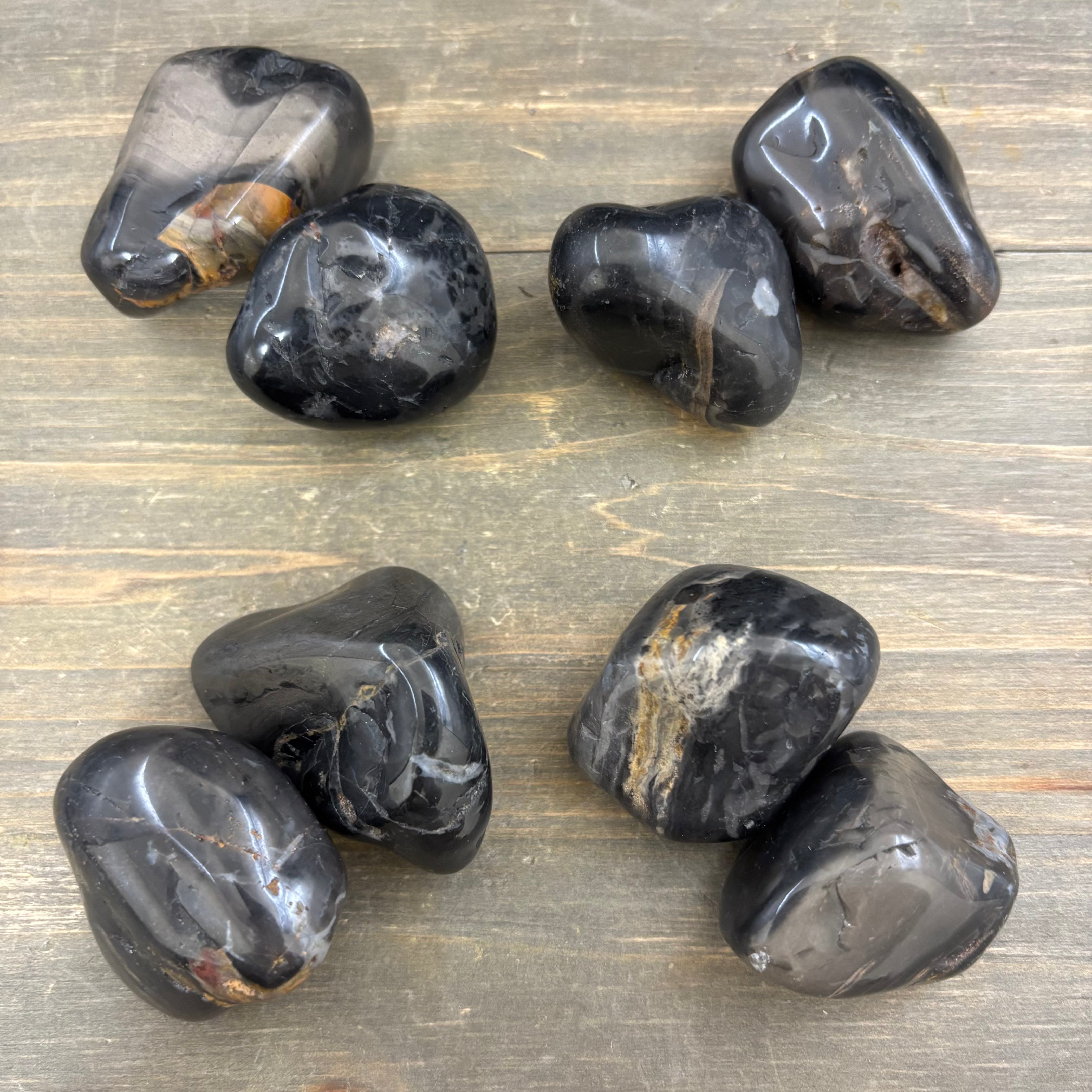 Natural Black Onyx Pair
