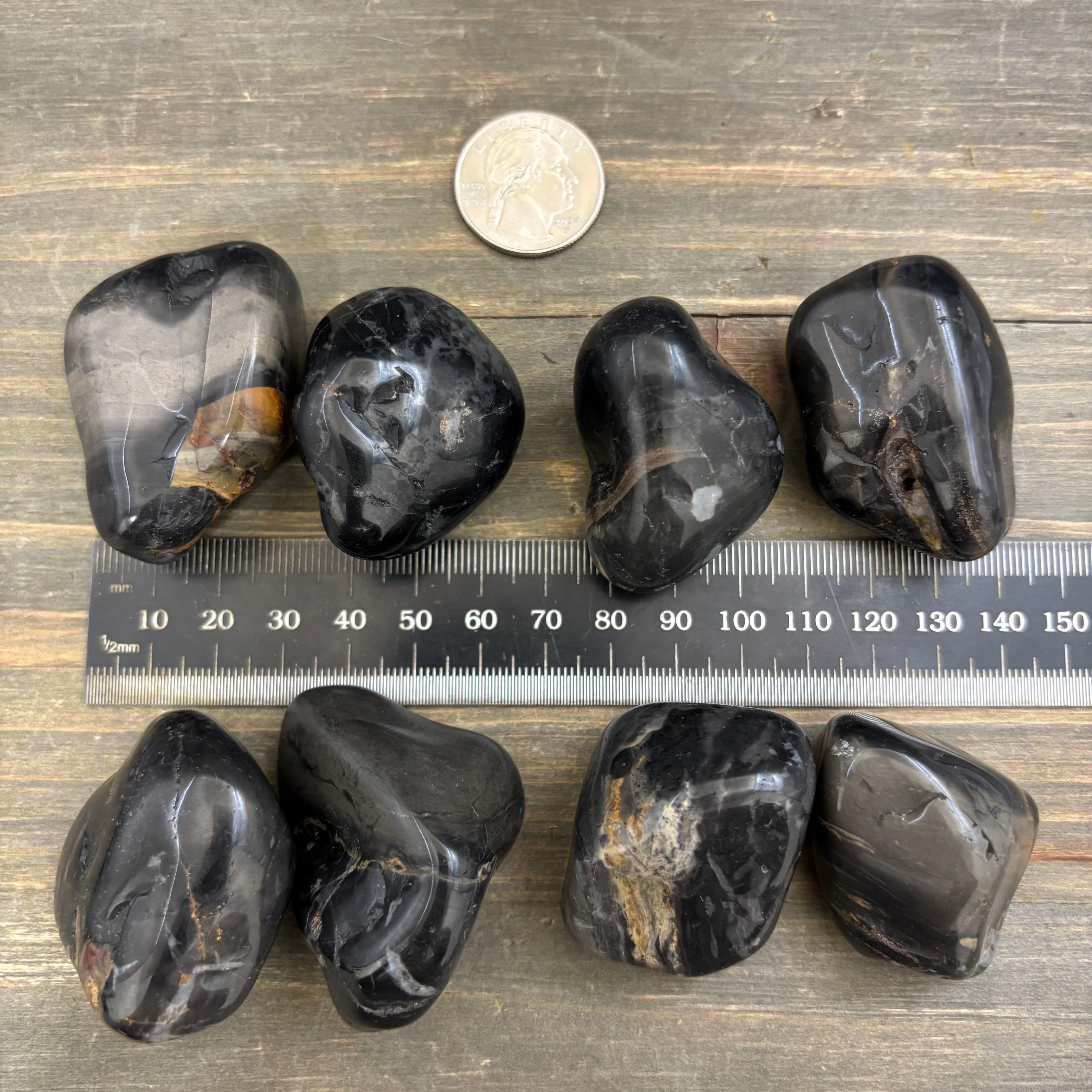 Natural Black Onyx Pair