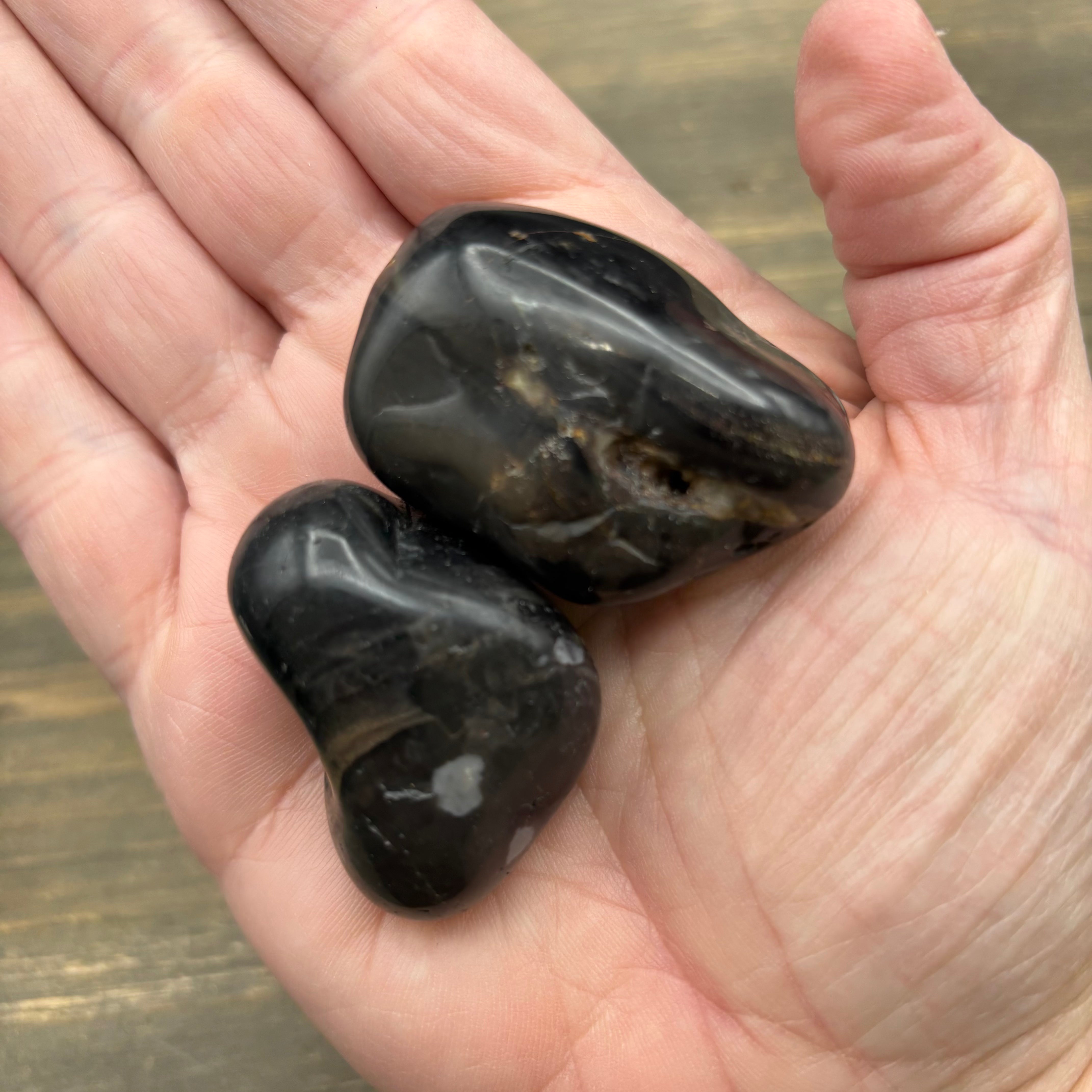 Natural Black Onyx Pair