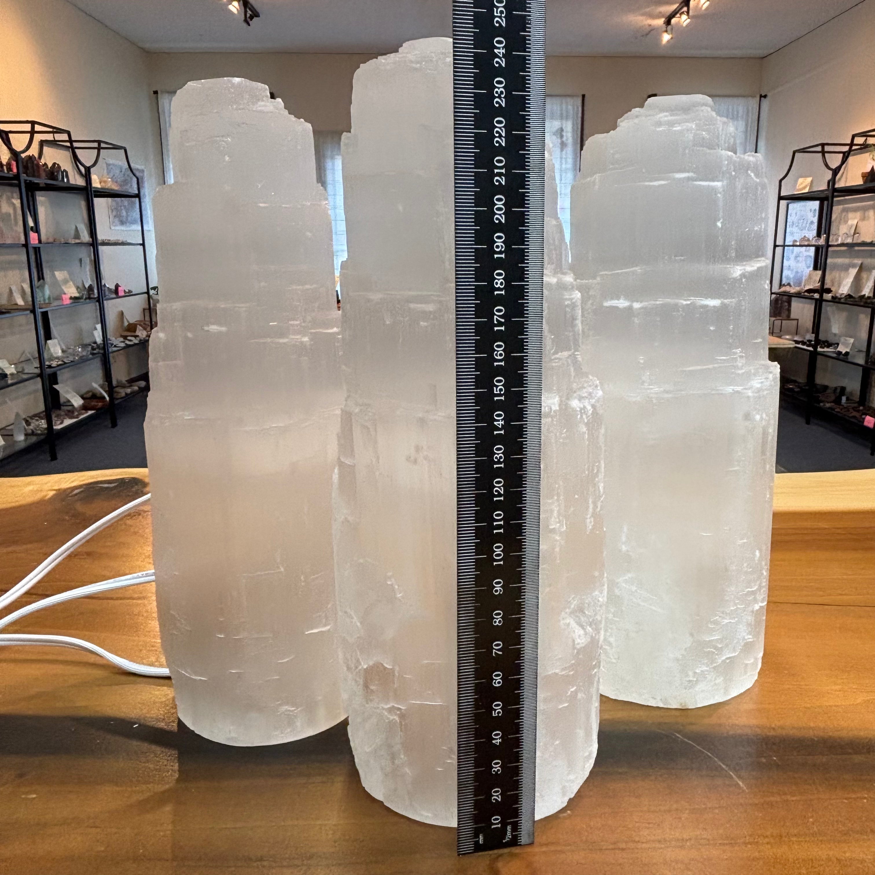 Selenite Tower Lamp