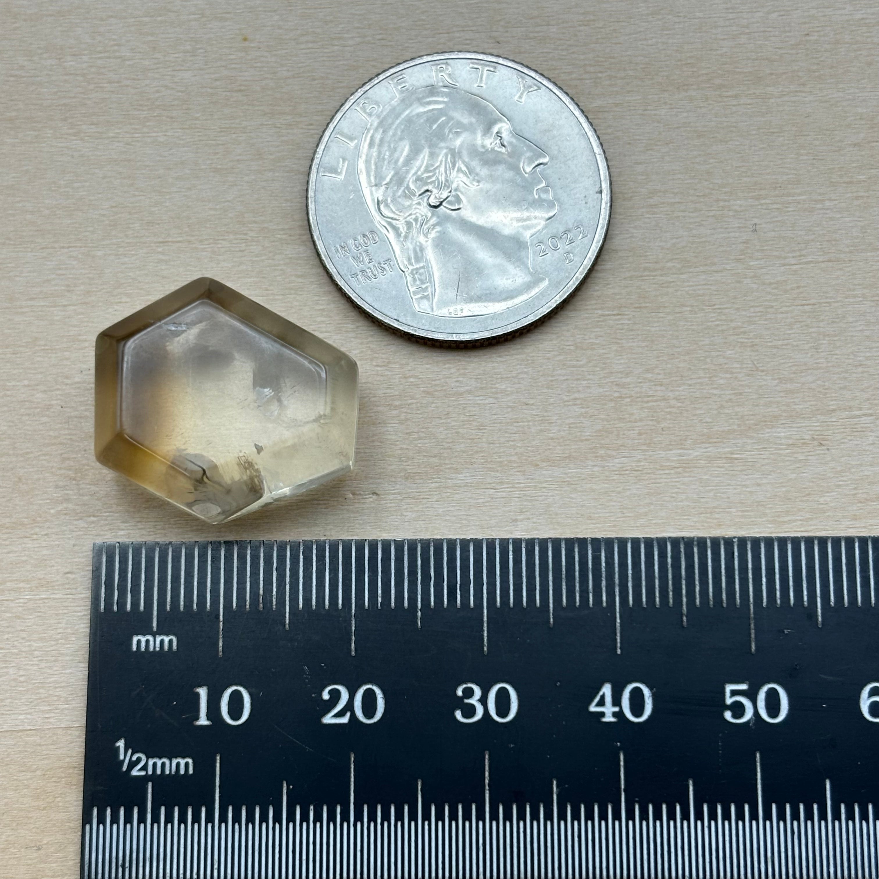 Citrine Crystal Cross-Section - 015