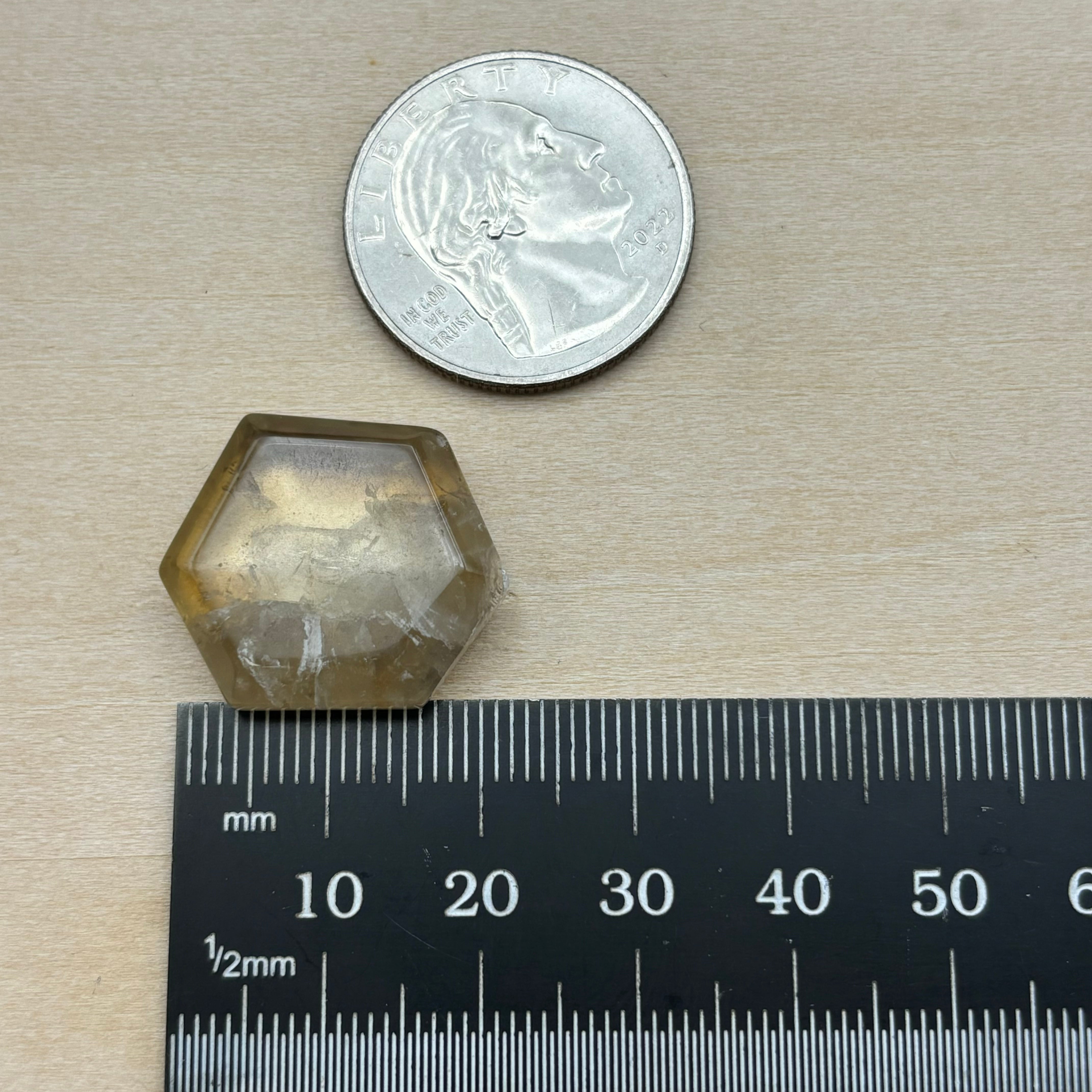 Citrine Crystal Cross-Section - 036