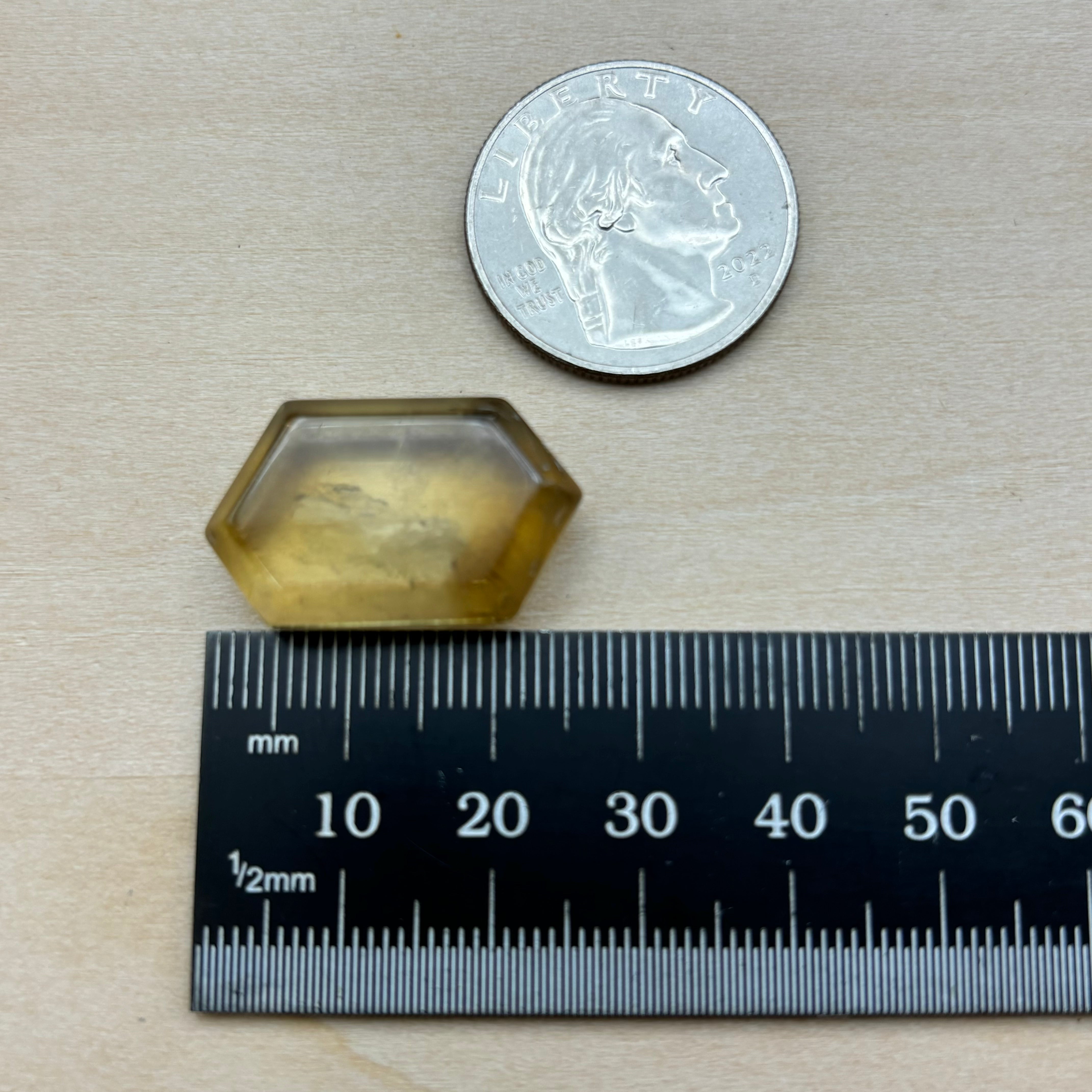 Citrine Crystal Cross-Section - 048