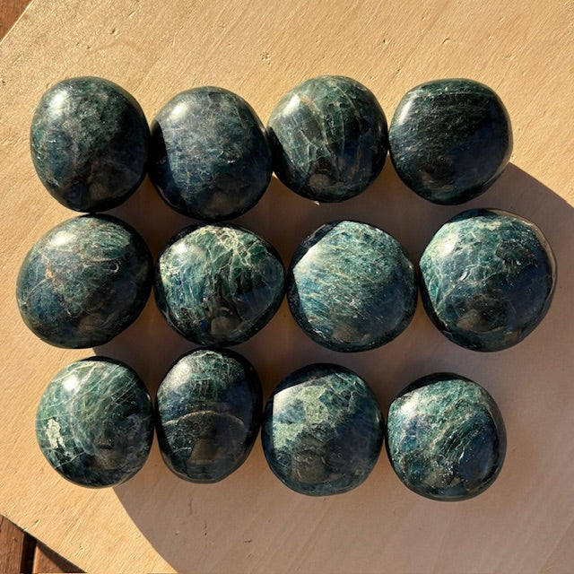 Green Apatite Palm Pair