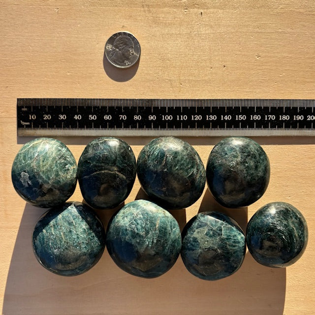 Green Apatite Palm Pair