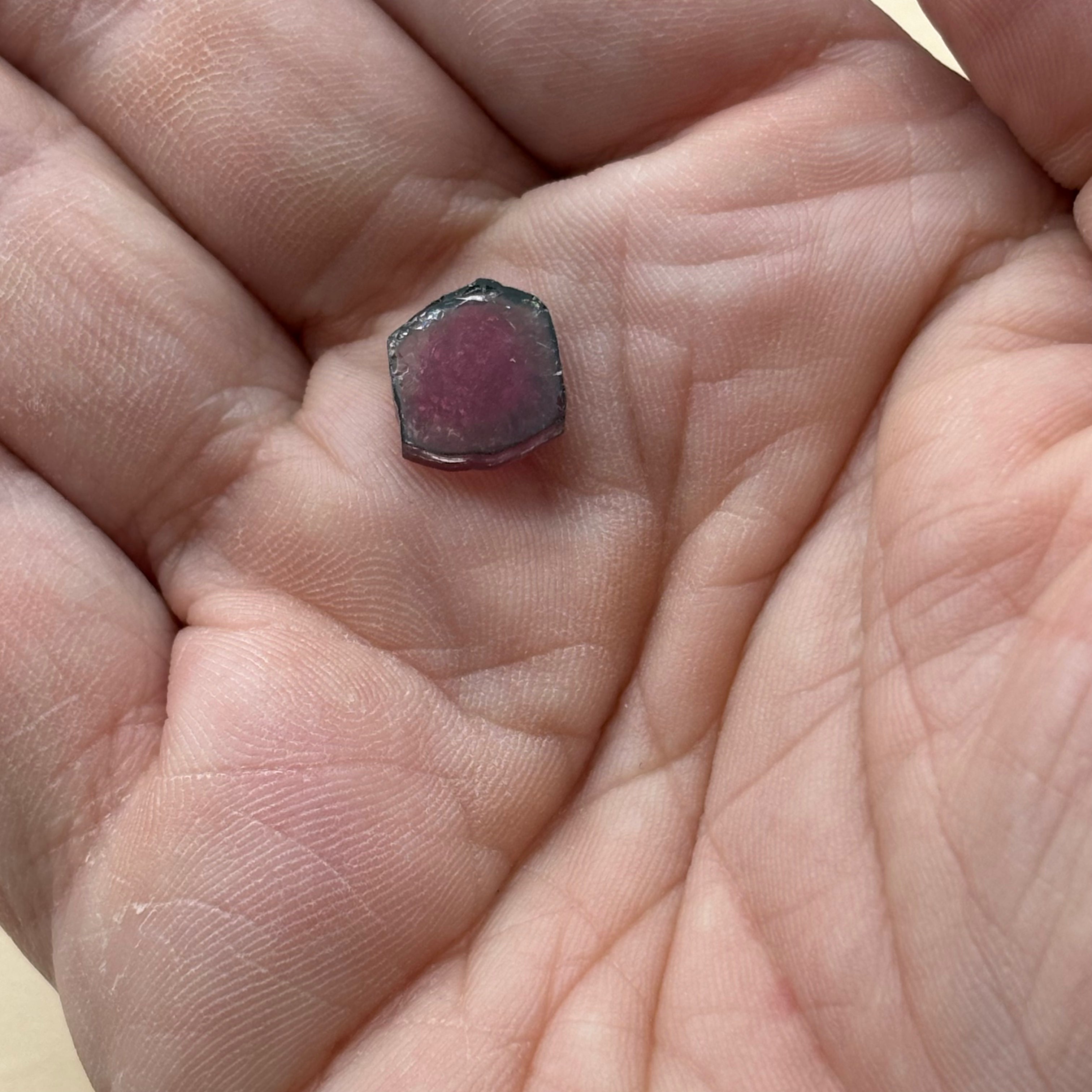 Watermelon Tourmaline Crystal Slice - 019