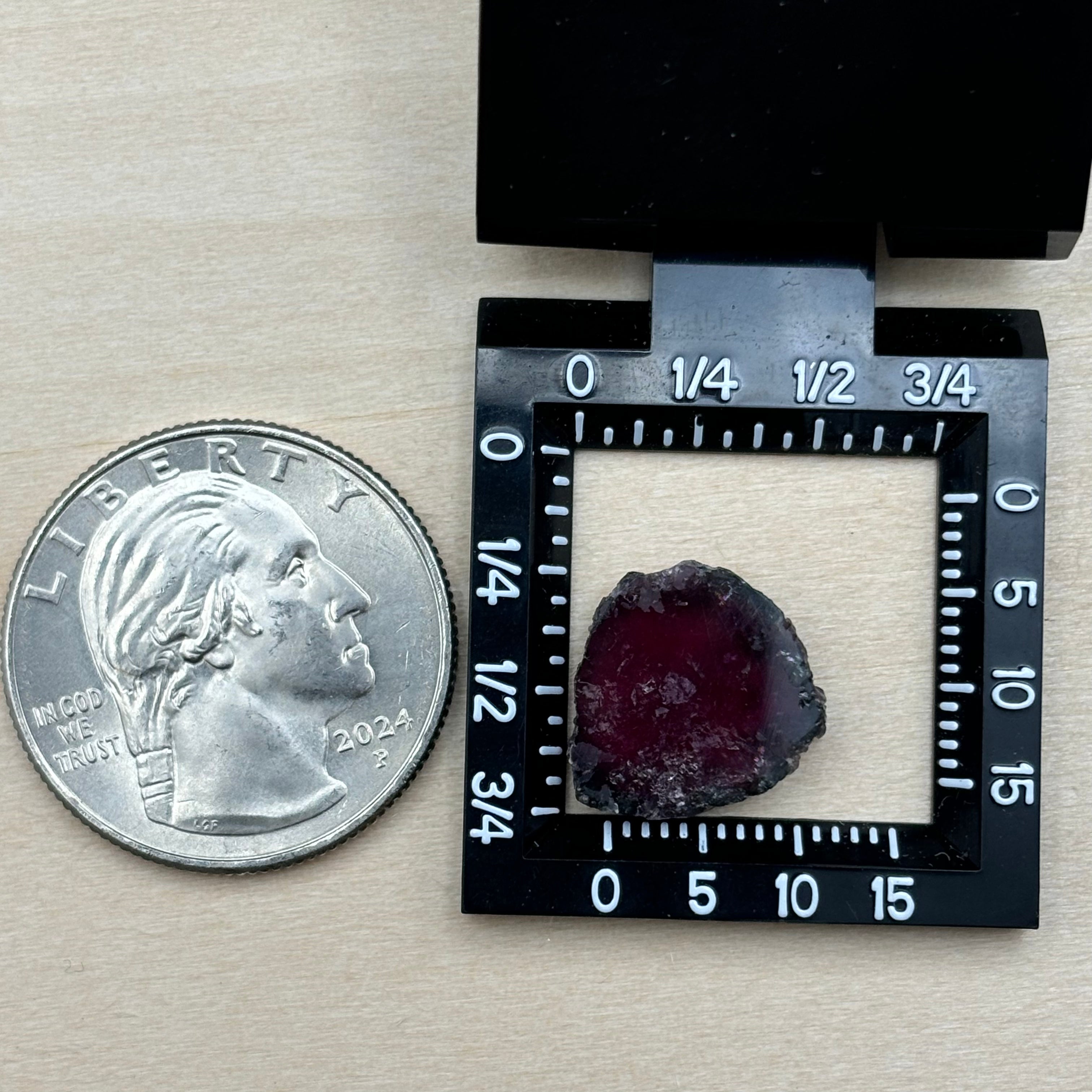 Watermelon Tourmaline Crystal Slice - 020