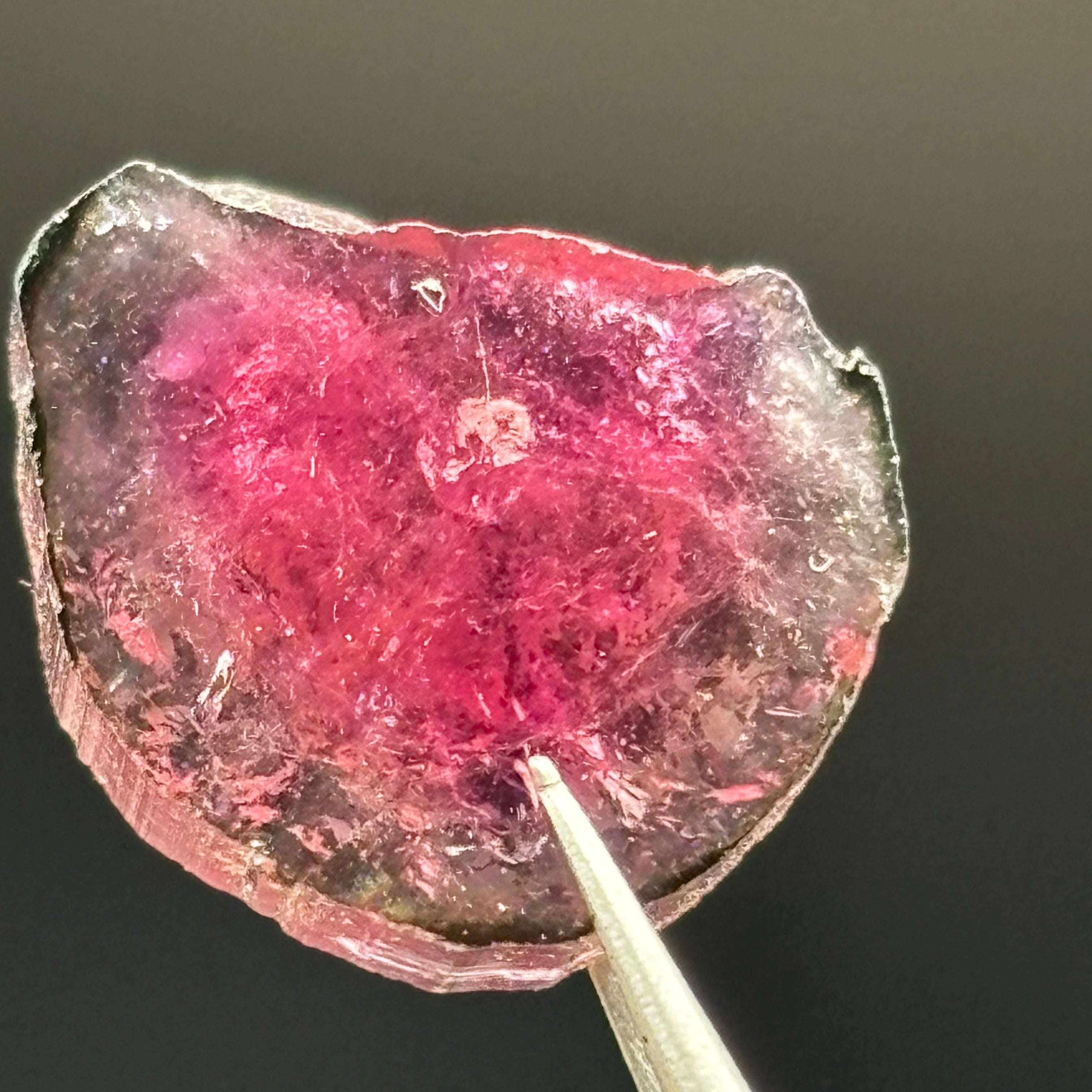 Watermelon Tourmaline Crystal Slice - 038