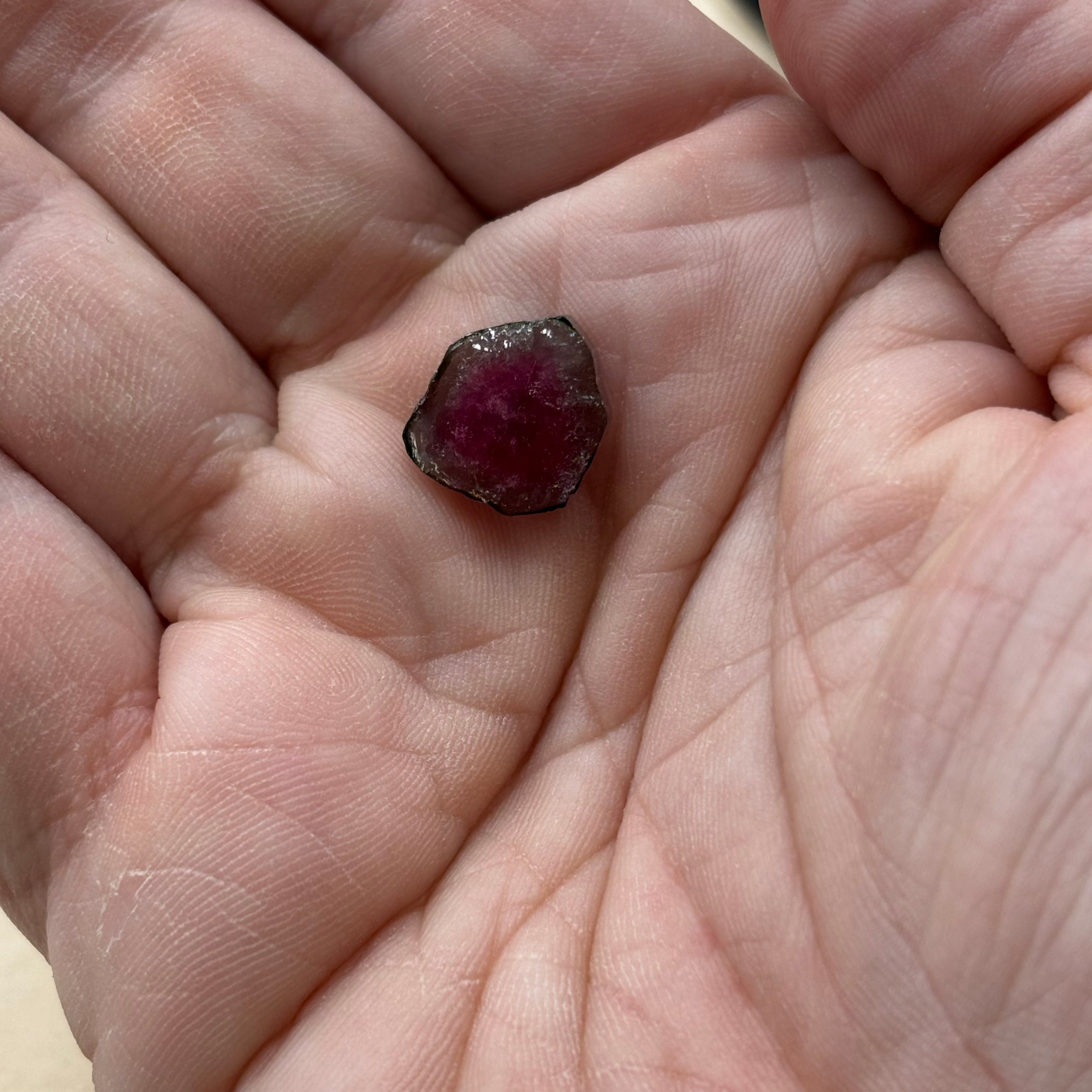 Watermelon Tourmaline Crystal Slice - 041