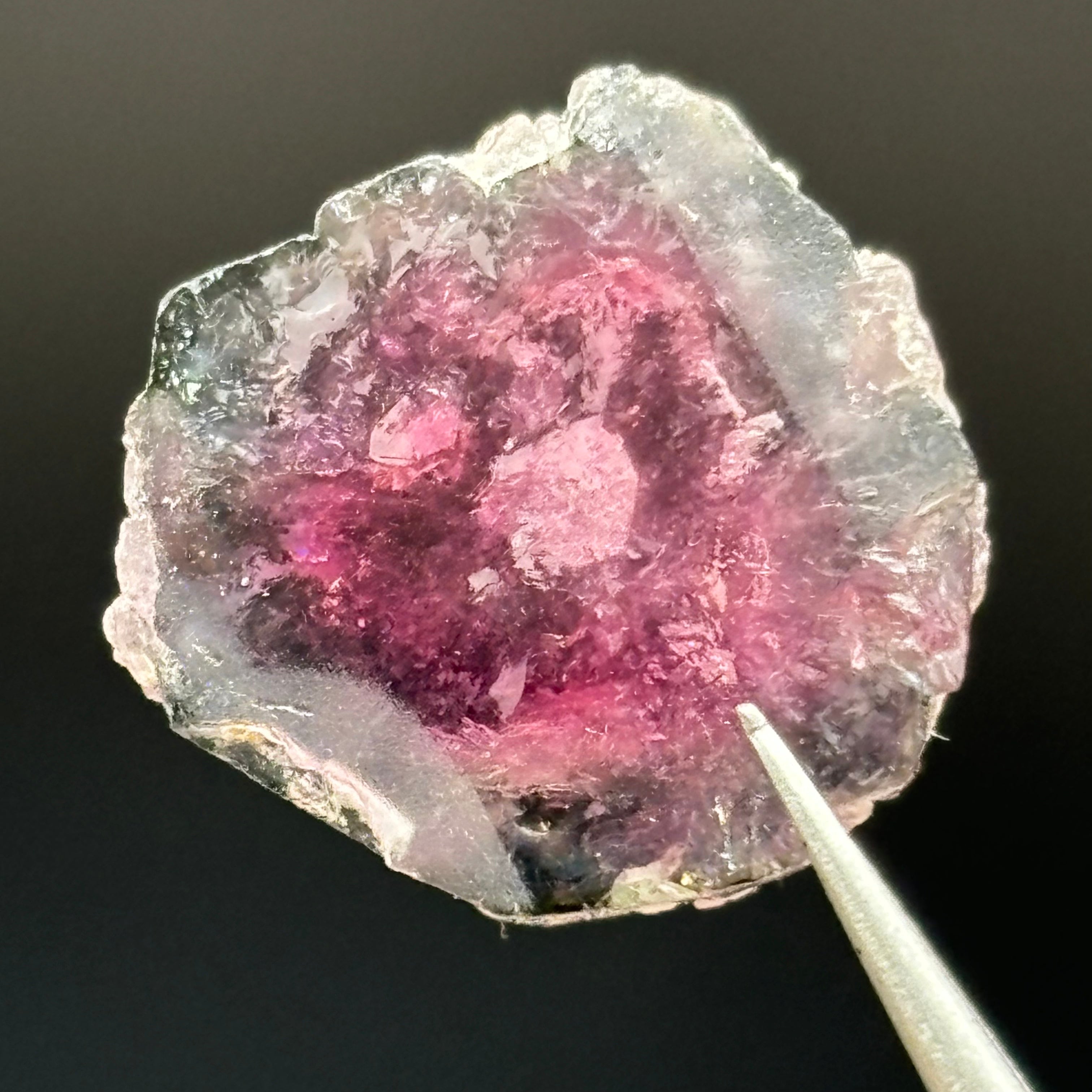 Watermelon Tourmaline Crystal Slice - 053