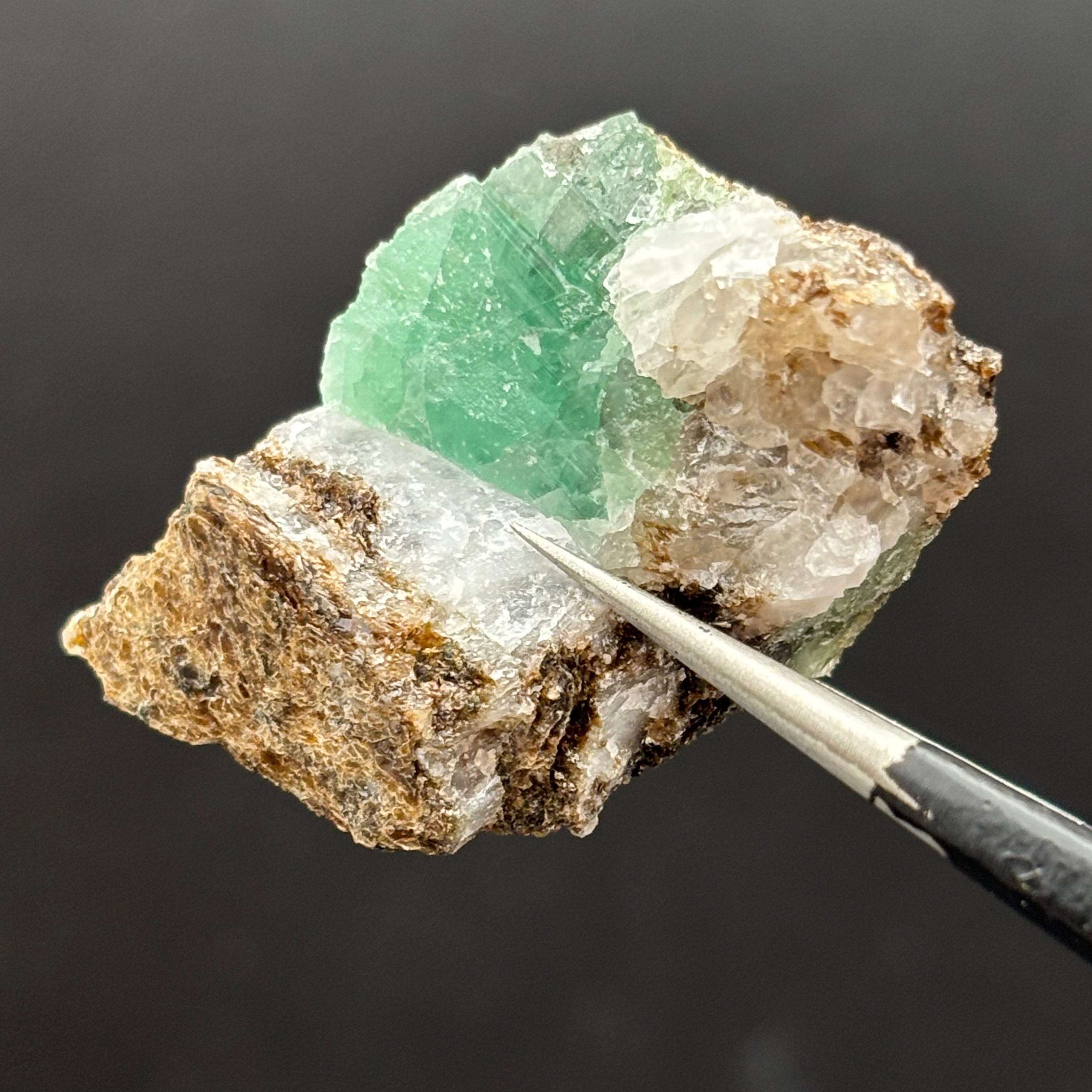 Emerald with Biotite and Quartz - 036
