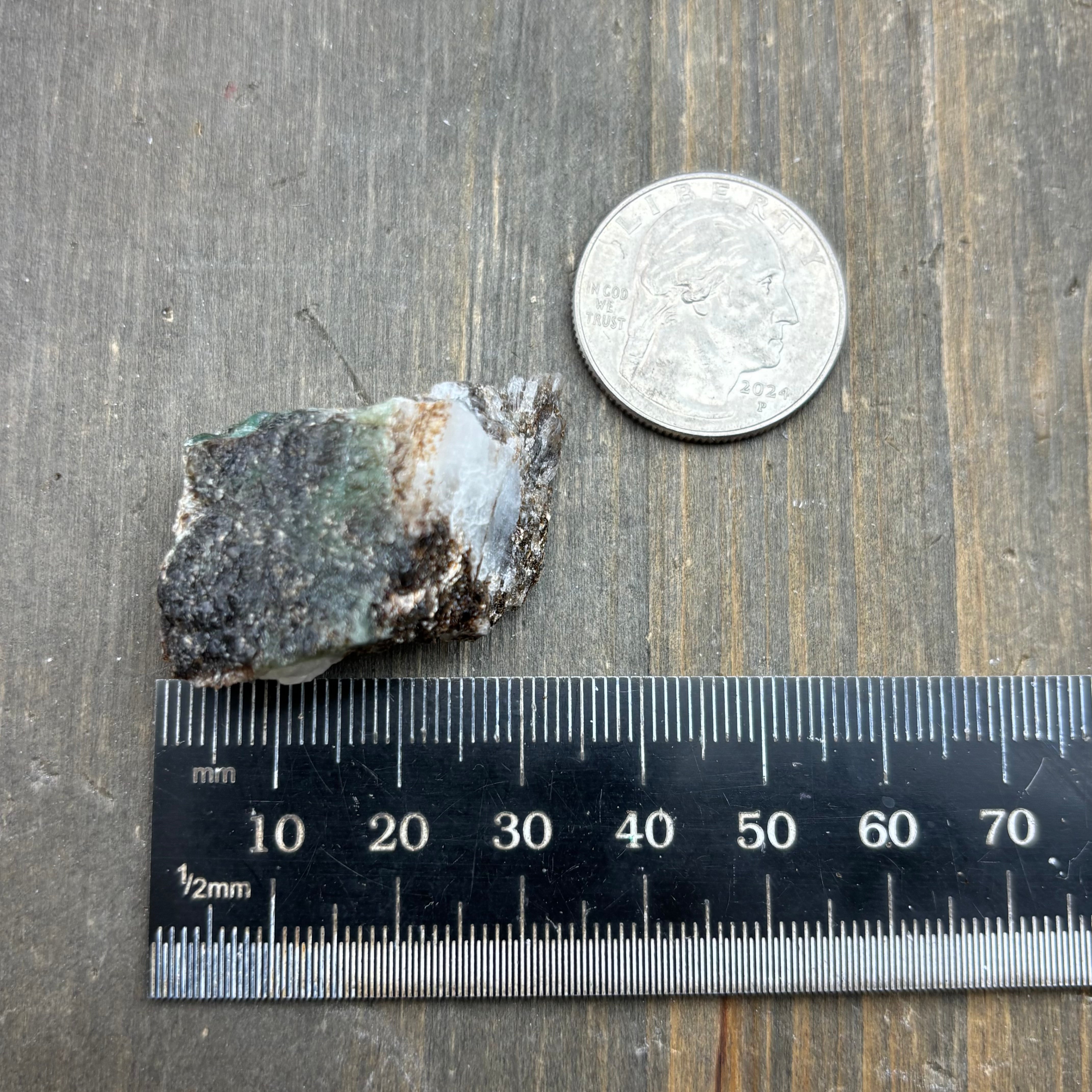 Emerald with Biotite and Quartz - 036
