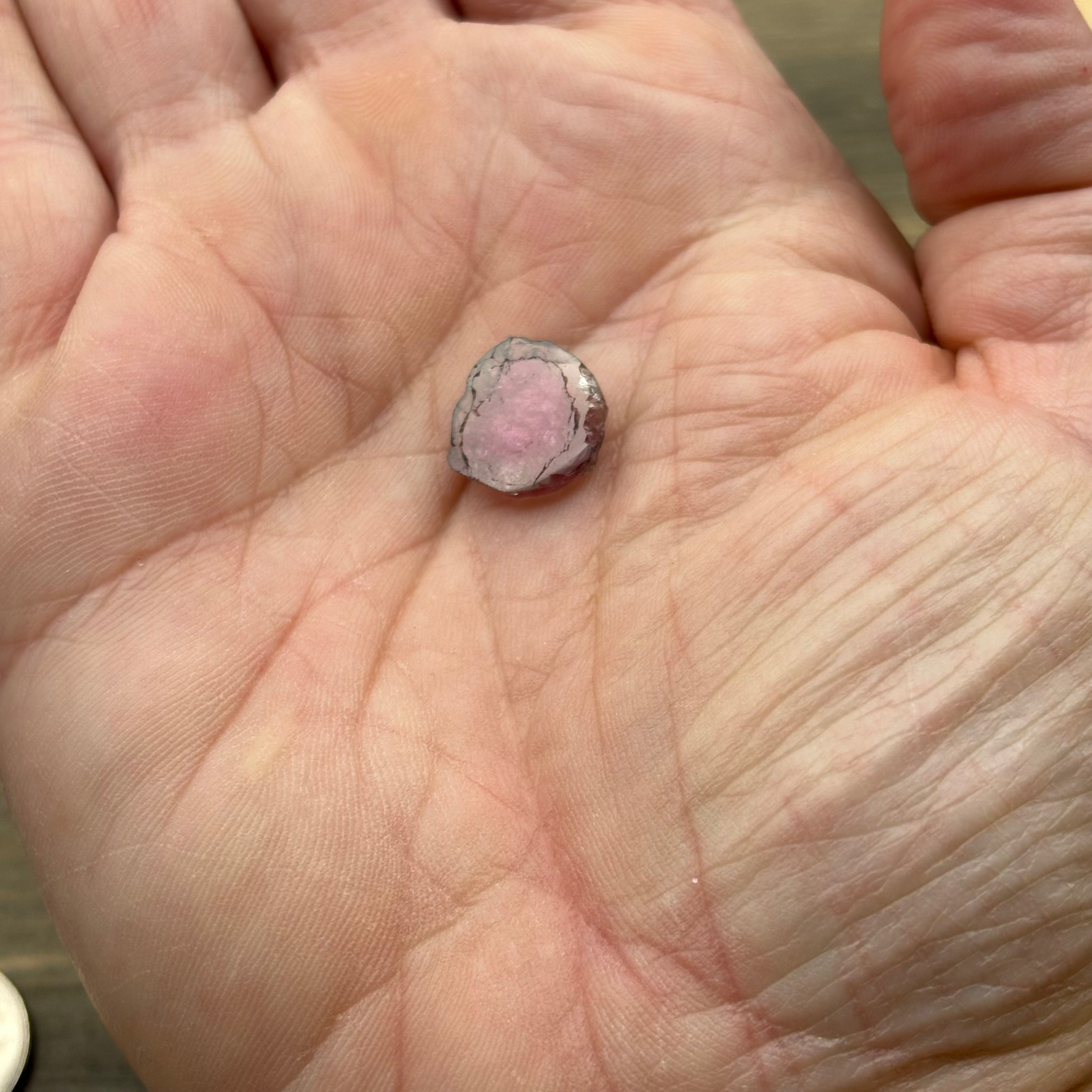 Watermelon Tourmaline Crystal Slice - 120