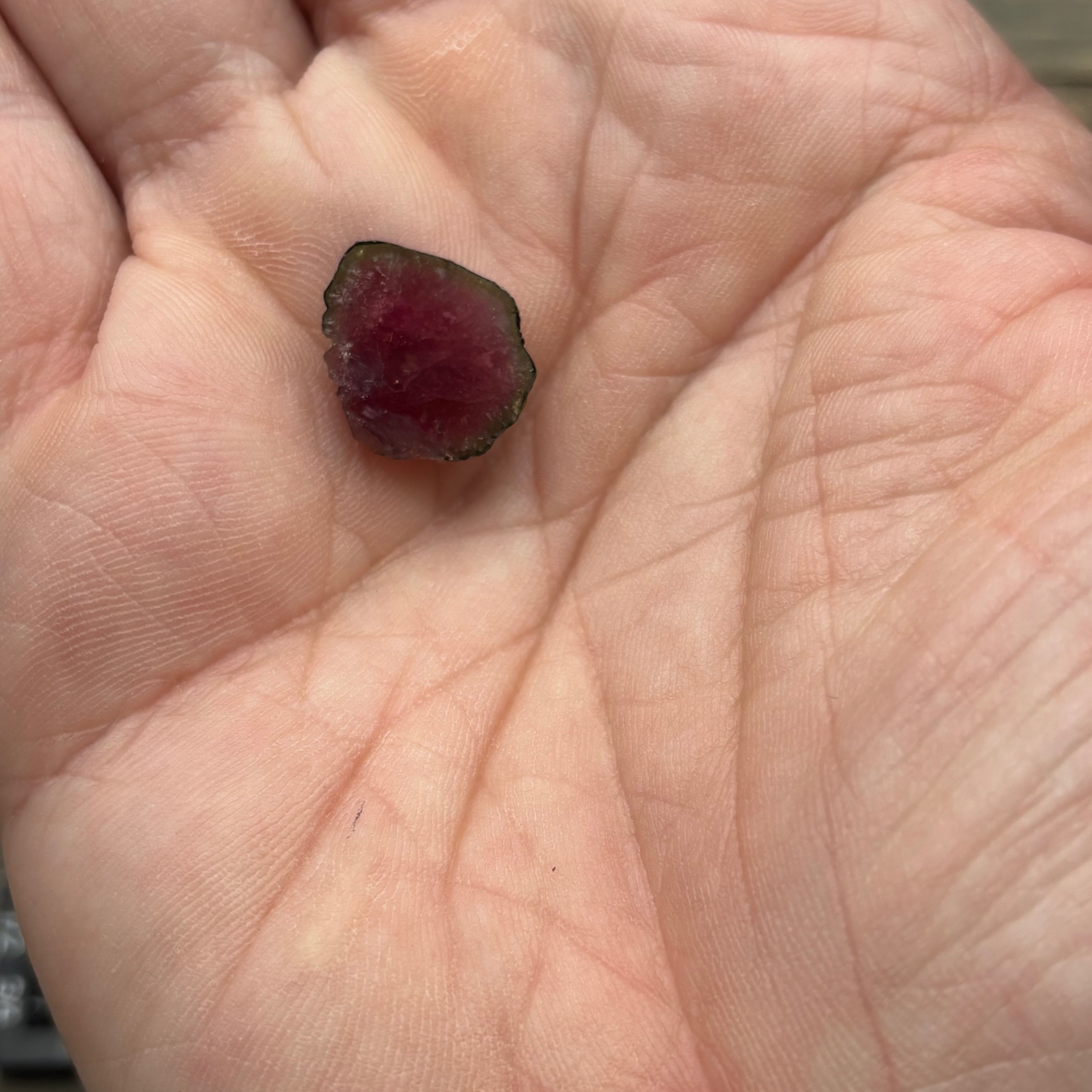 Watermelon Tourmaline Crystal Slice - 122