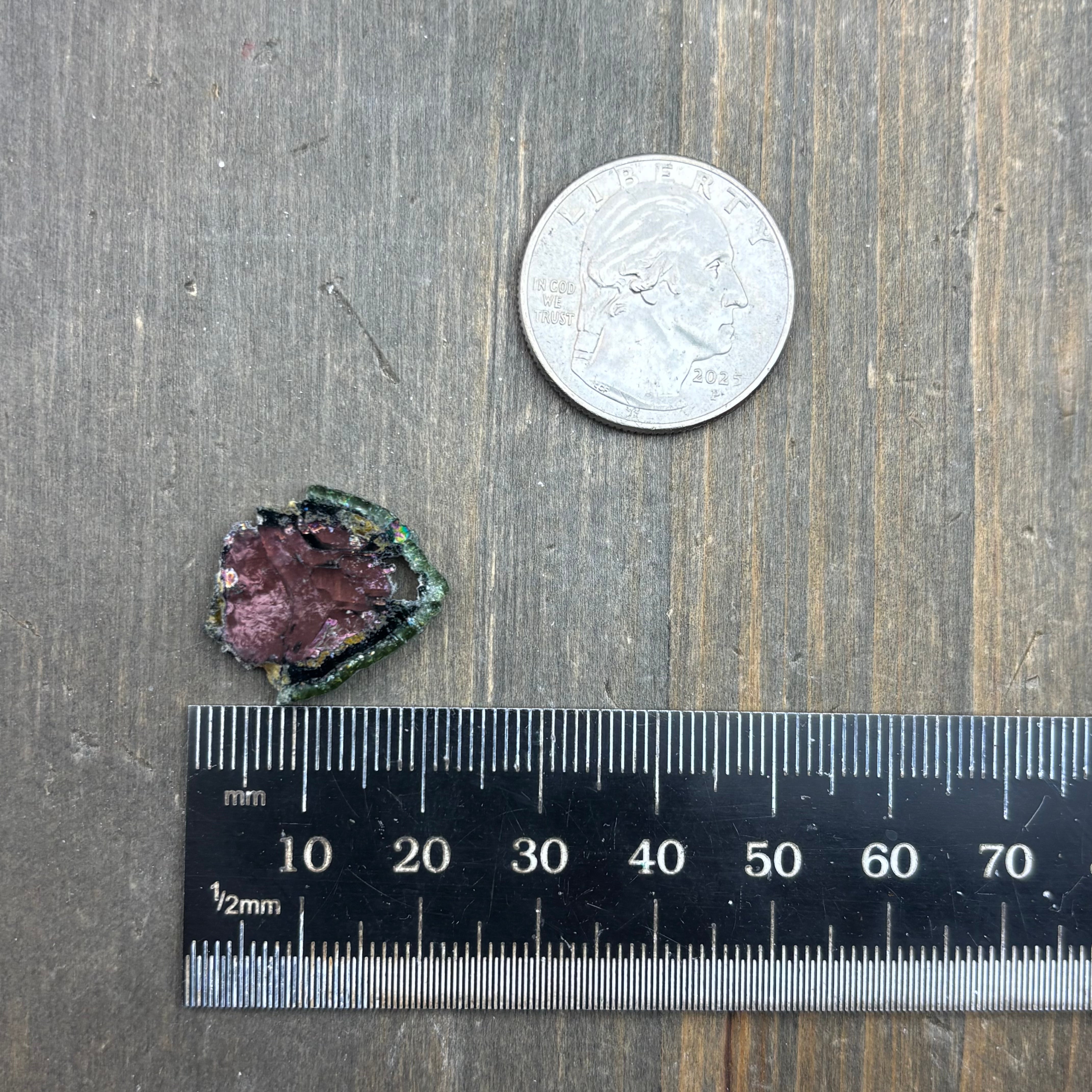 Watermelon Tourmaline Cross-Section  - 166