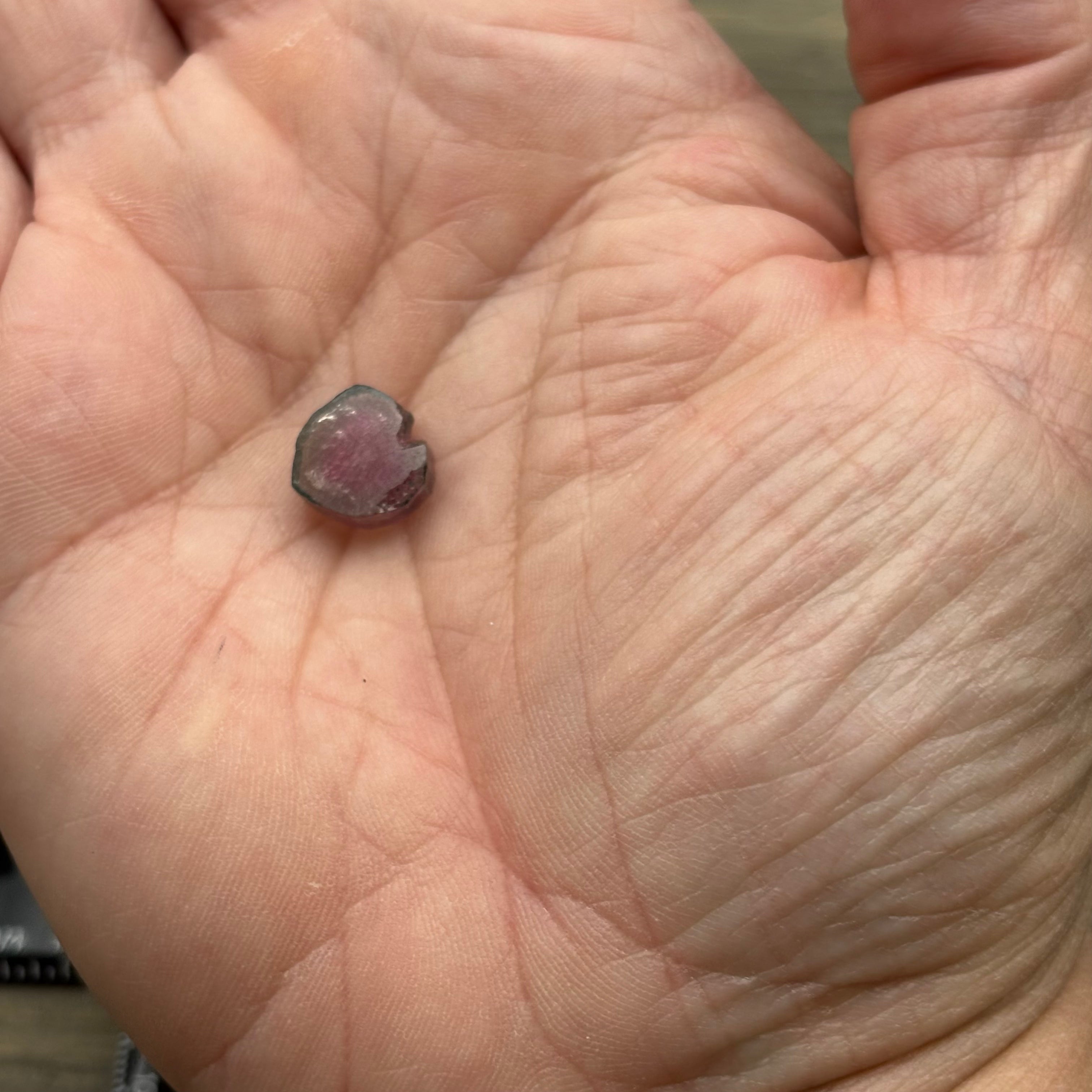 Watermelon Tourmaline Crystal Slice - 123