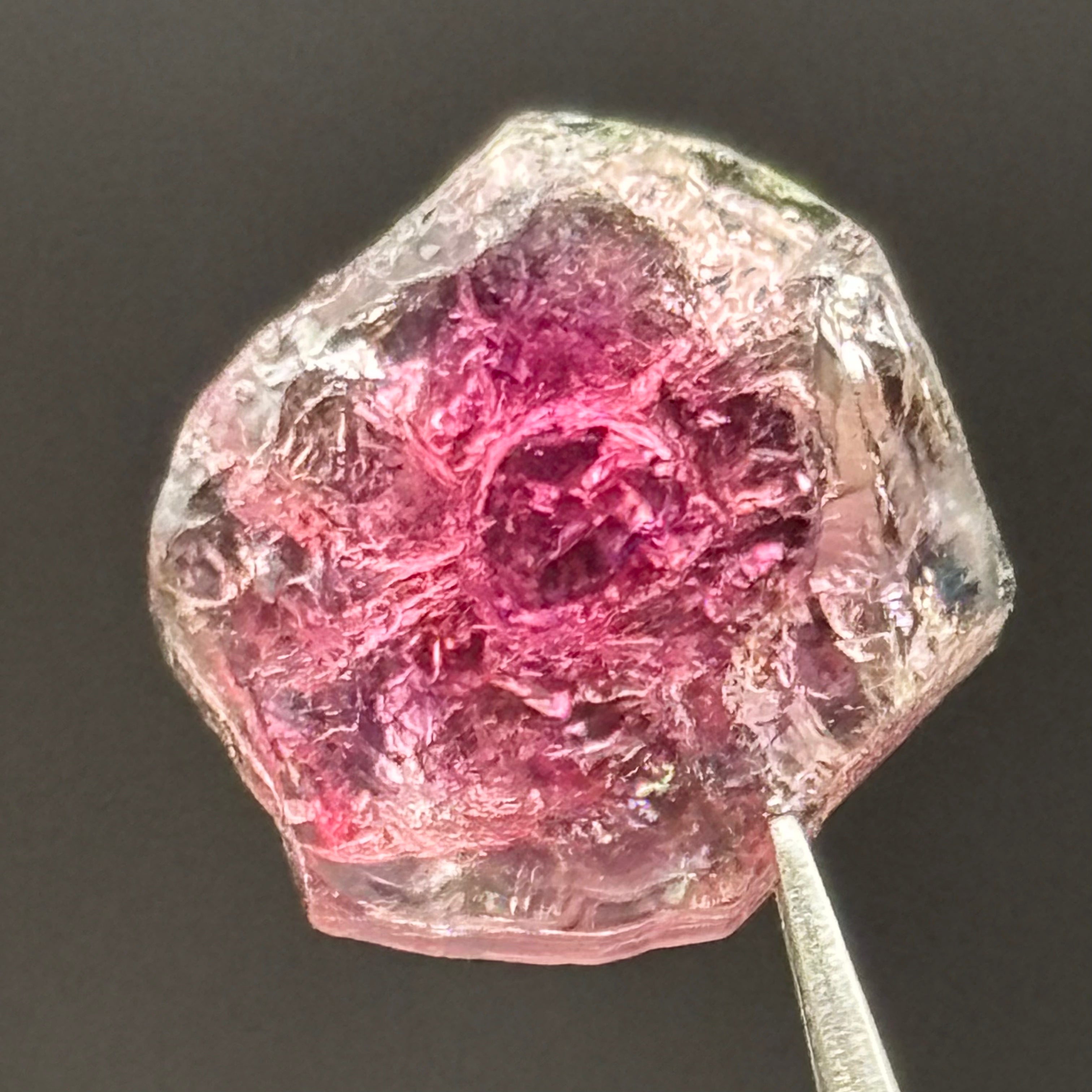 Watermelon Tourmaline Crystal Slice - 129