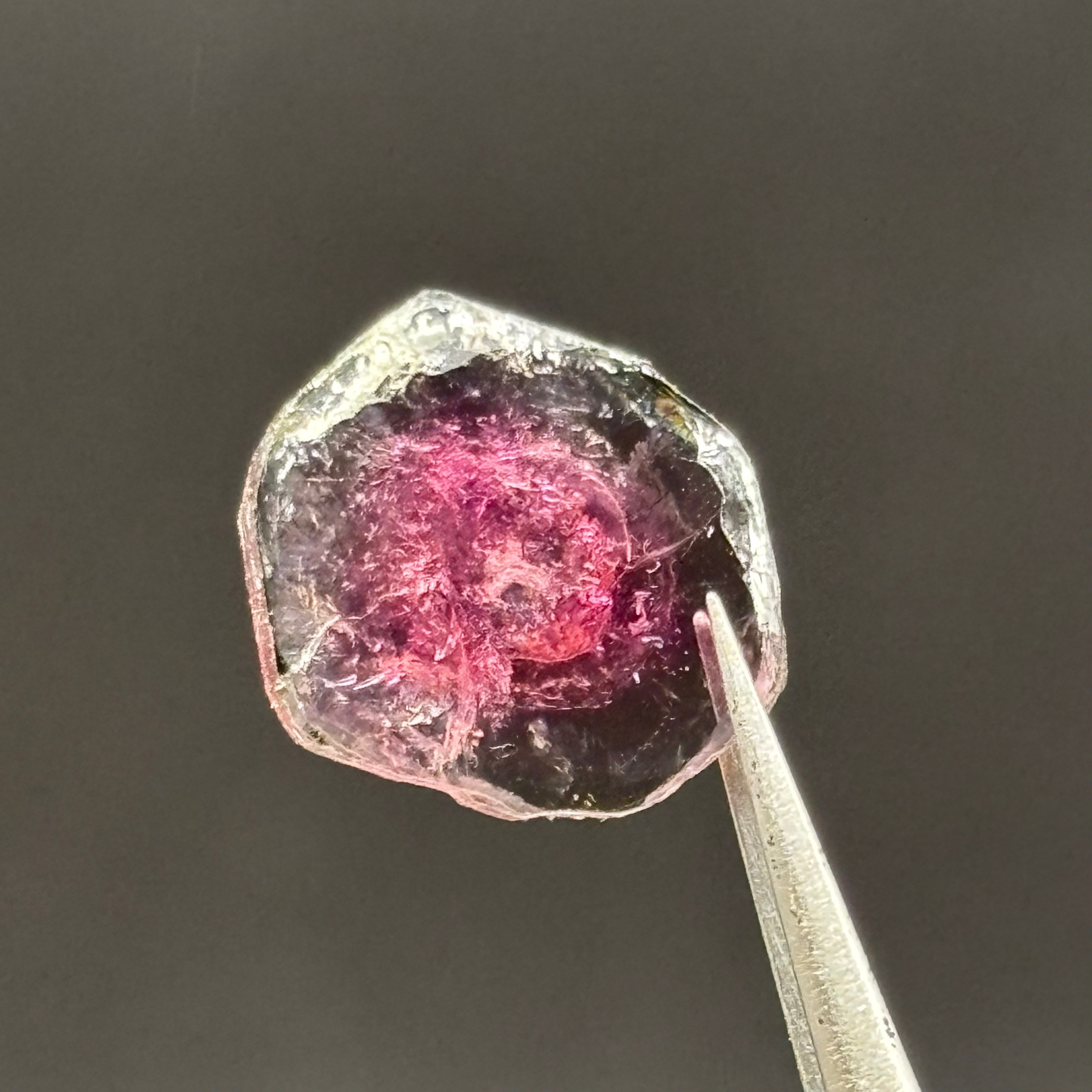Watermelon Tourmaline Crystal Slice - 133